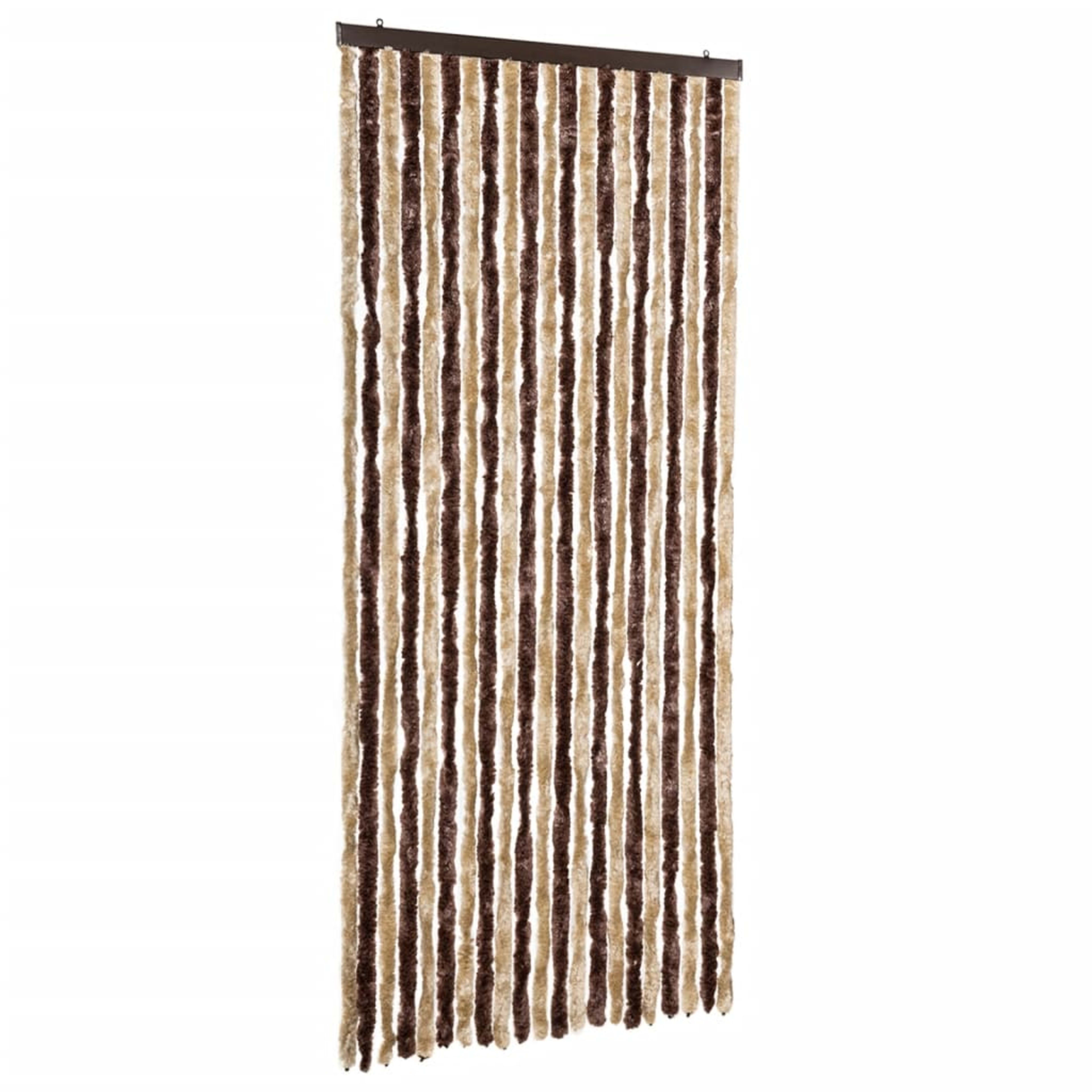 Insect Screen Curtain and Light Brown Chenille   Insect Screen Curtain and 4