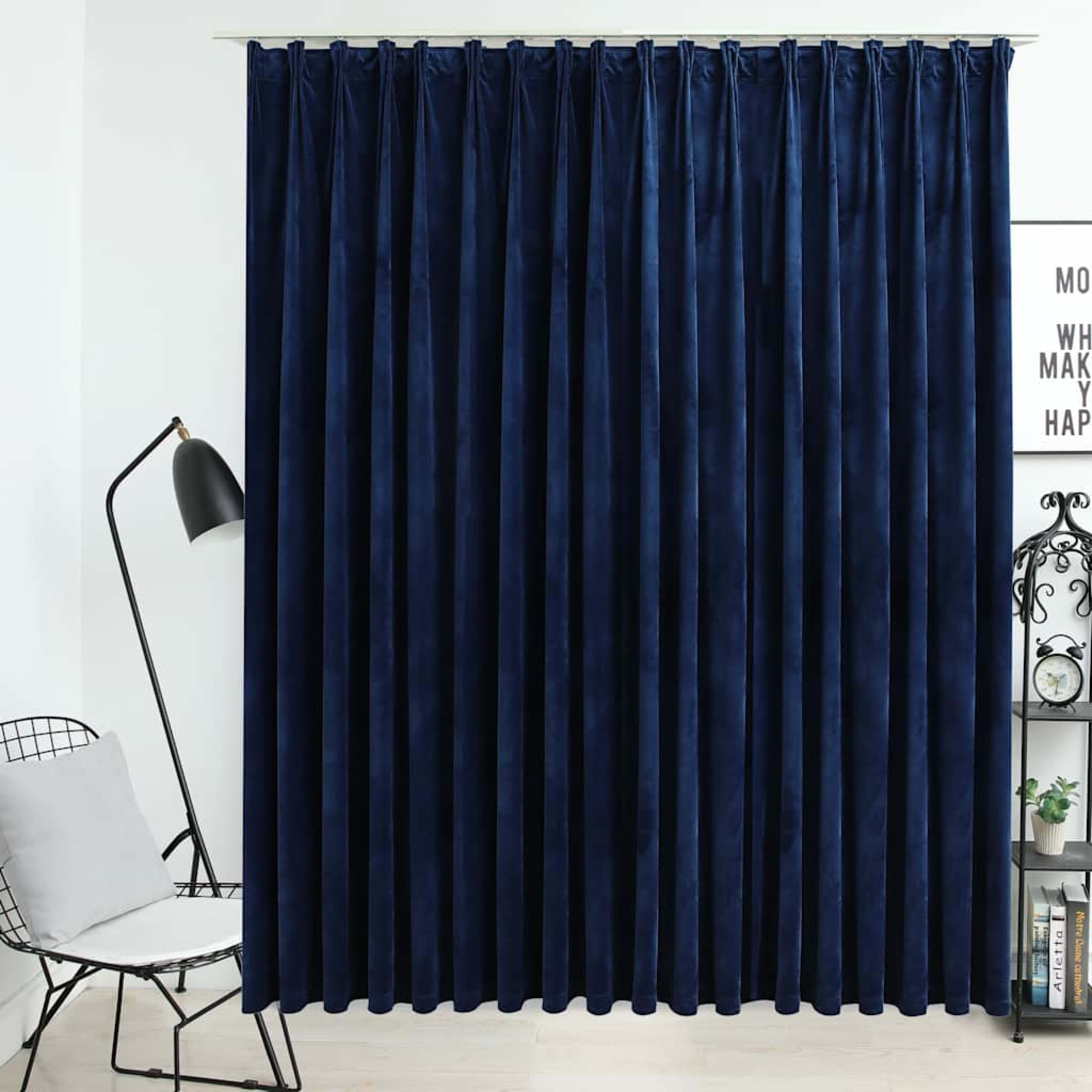 blackout curtain with hooks, velvet;   blackout curtain with 12