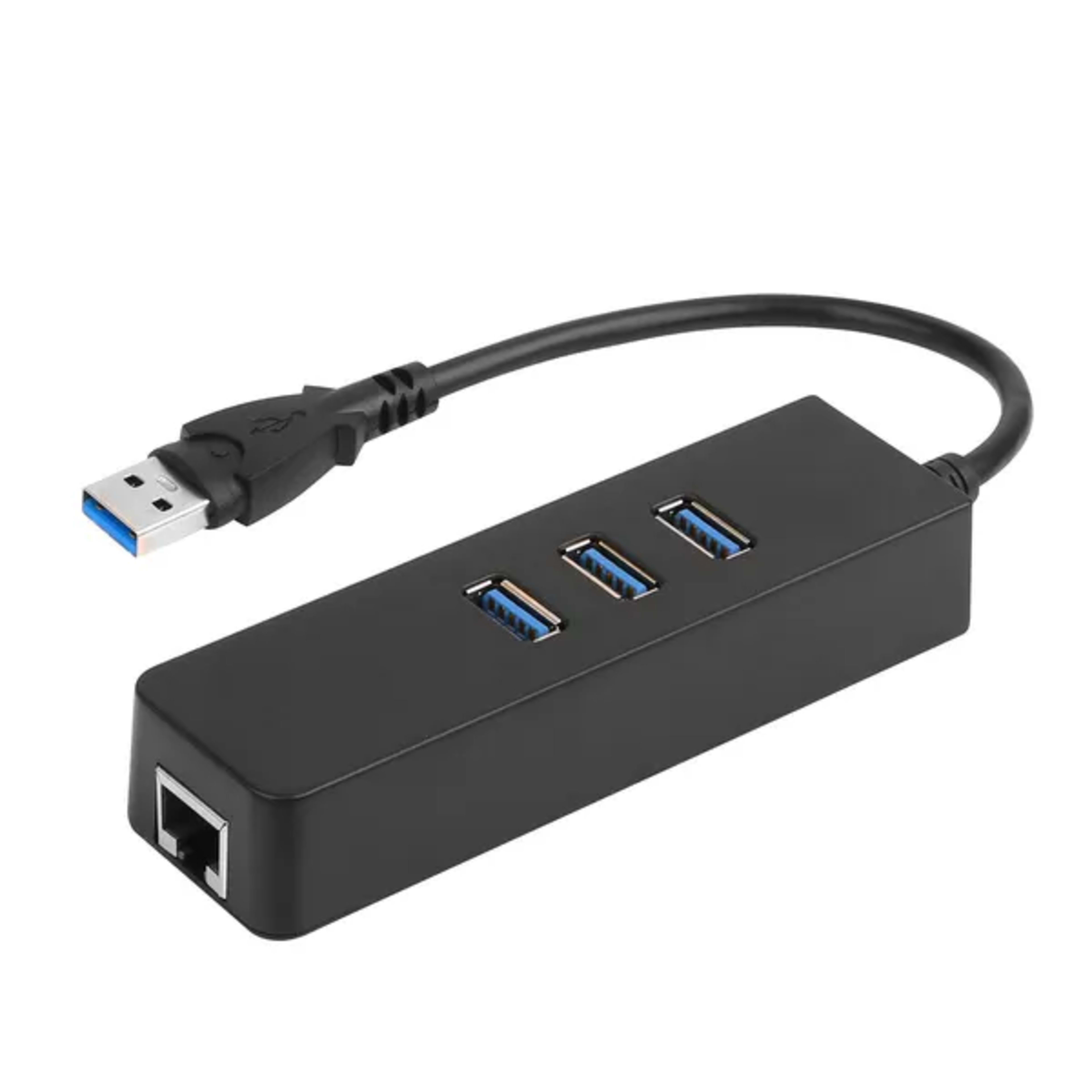 3 Ports USB 3.0 Hub Gigabit Ethernet Adapter 10/100/1000 Mbps Converter LAN RJ45 Wired USB Network Adapter 2