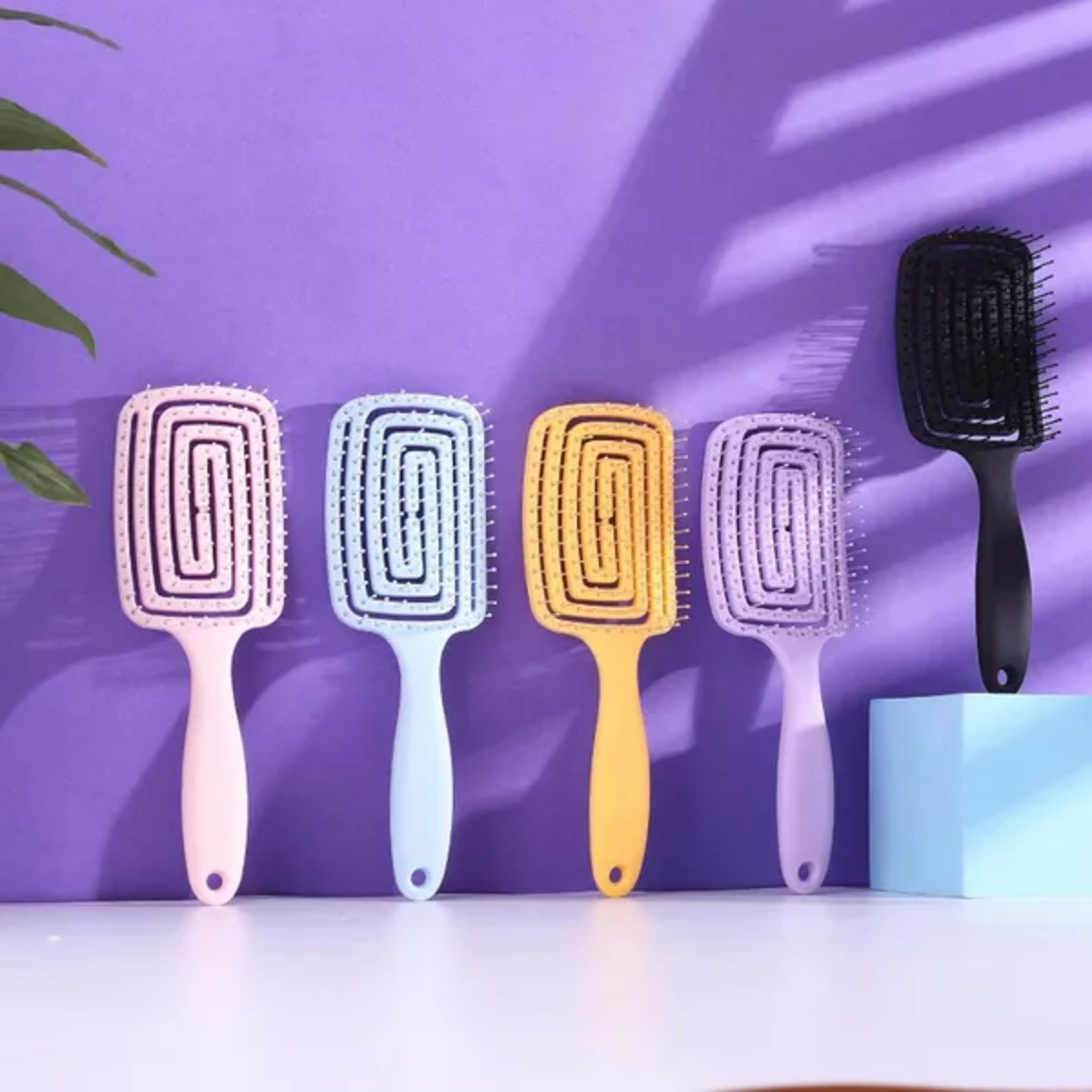 Purple 1 PCS Curl Hair Brush, Curly Defining Brush, Vented Hair Brush For Shaping, Detanging And Defining Curls For Wome 4