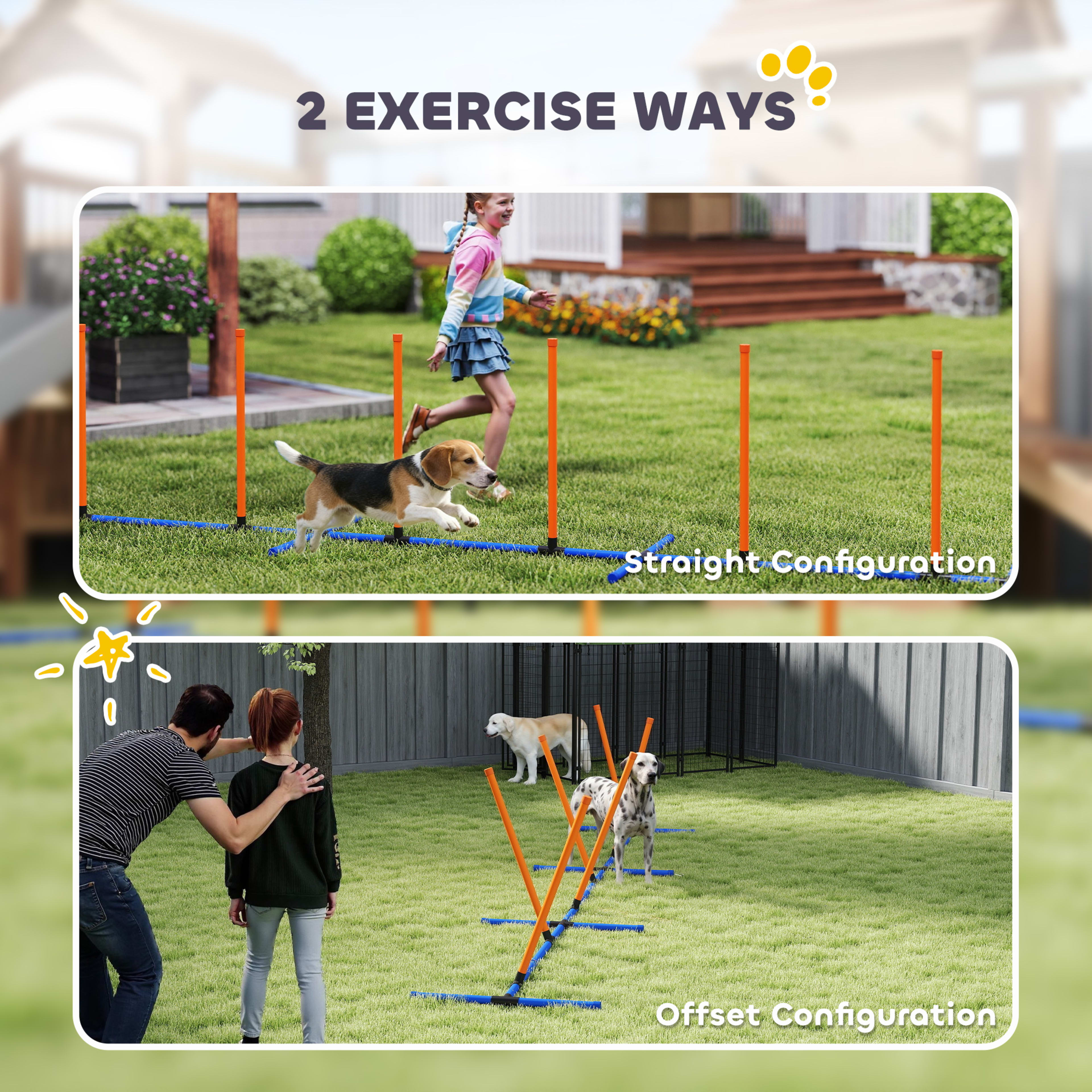 Dog Agility Training Equipment Adjustable Poles for Dog Agility Course with Carry Bag 5