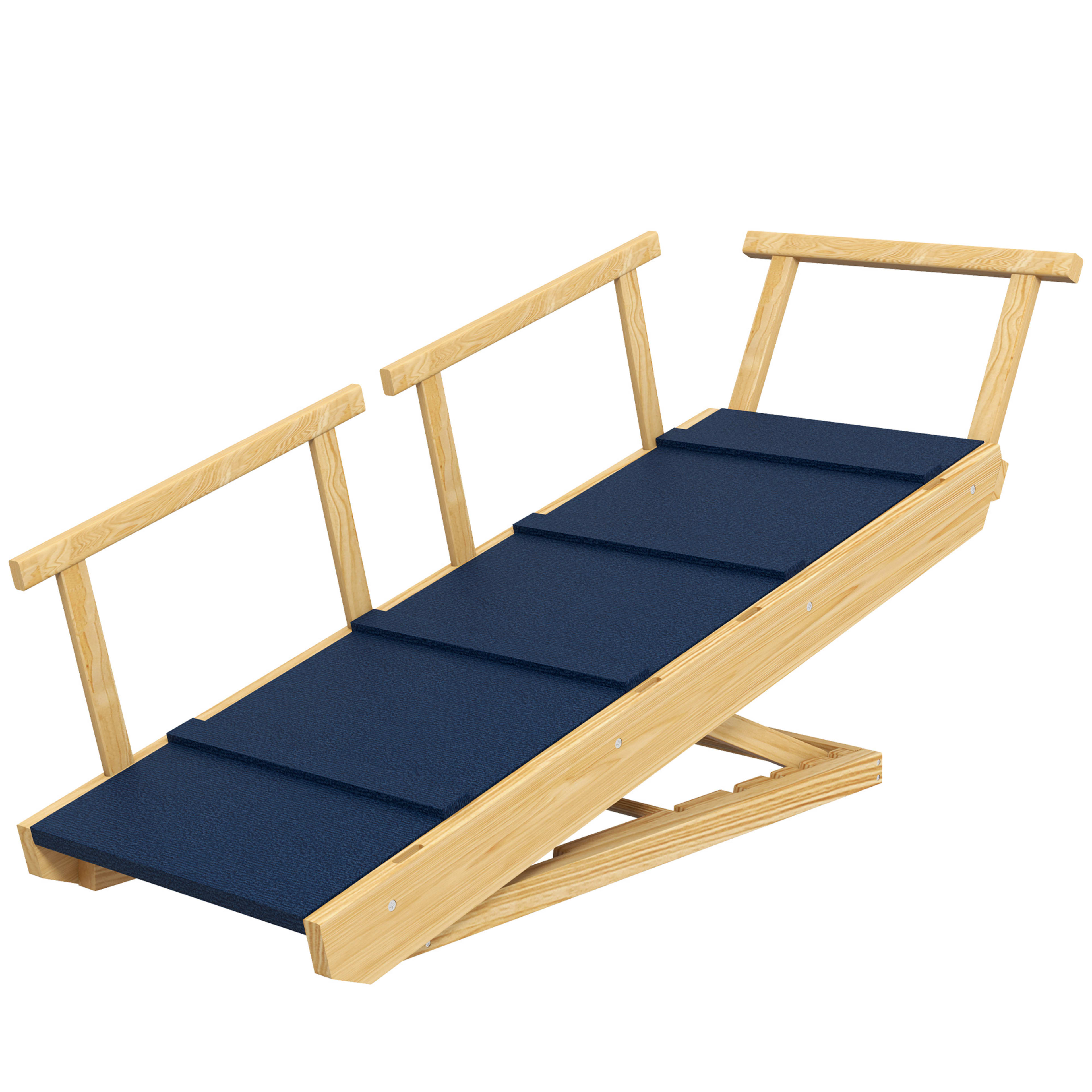 Dog Ramp, Adjustable Height Pet Steps, Foldable Dog Stairs with Non-slip Mat for Small to Large Dogs
