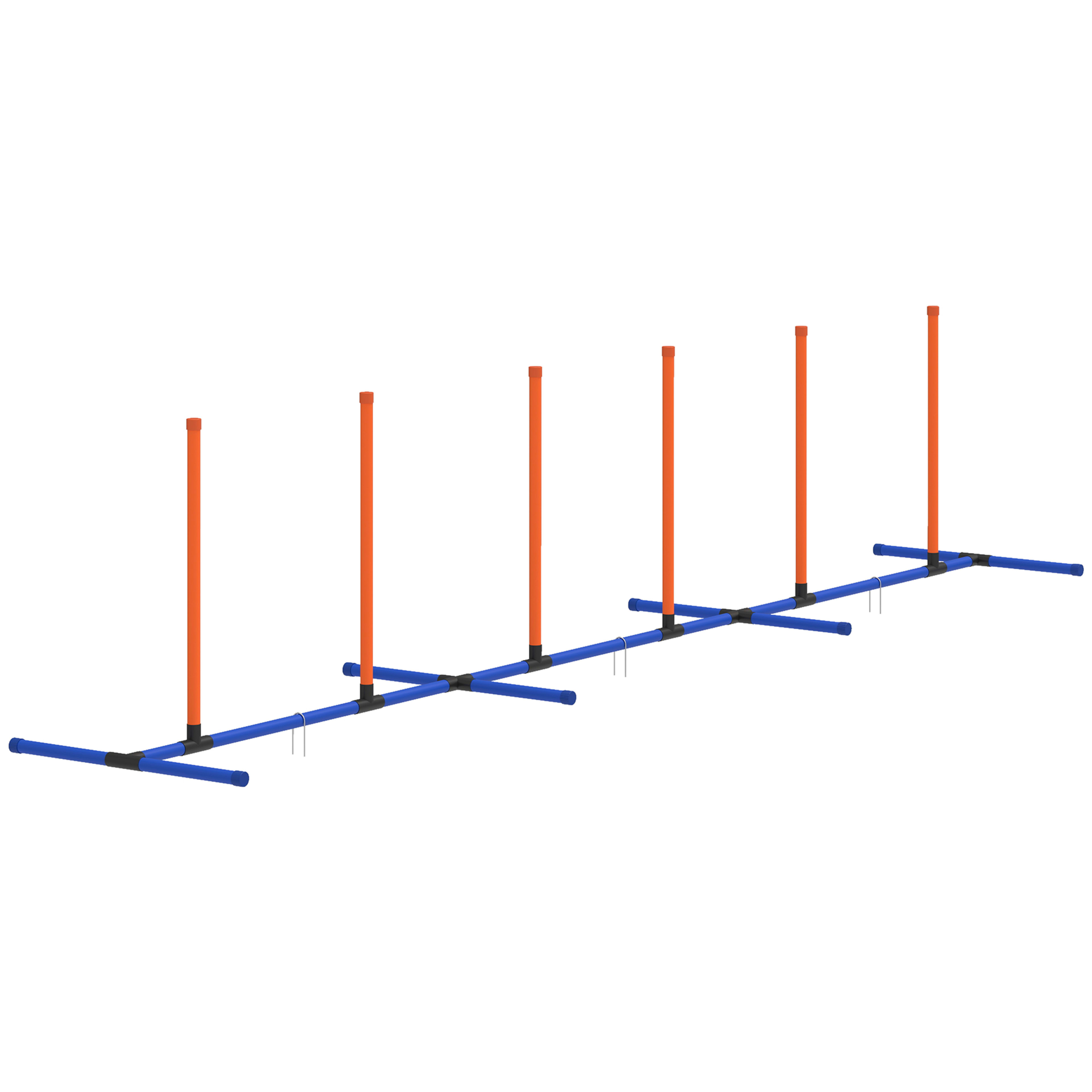 Dog Agility Training Equipment Adjustable Poles for Dog Agility Course with Carry Bag