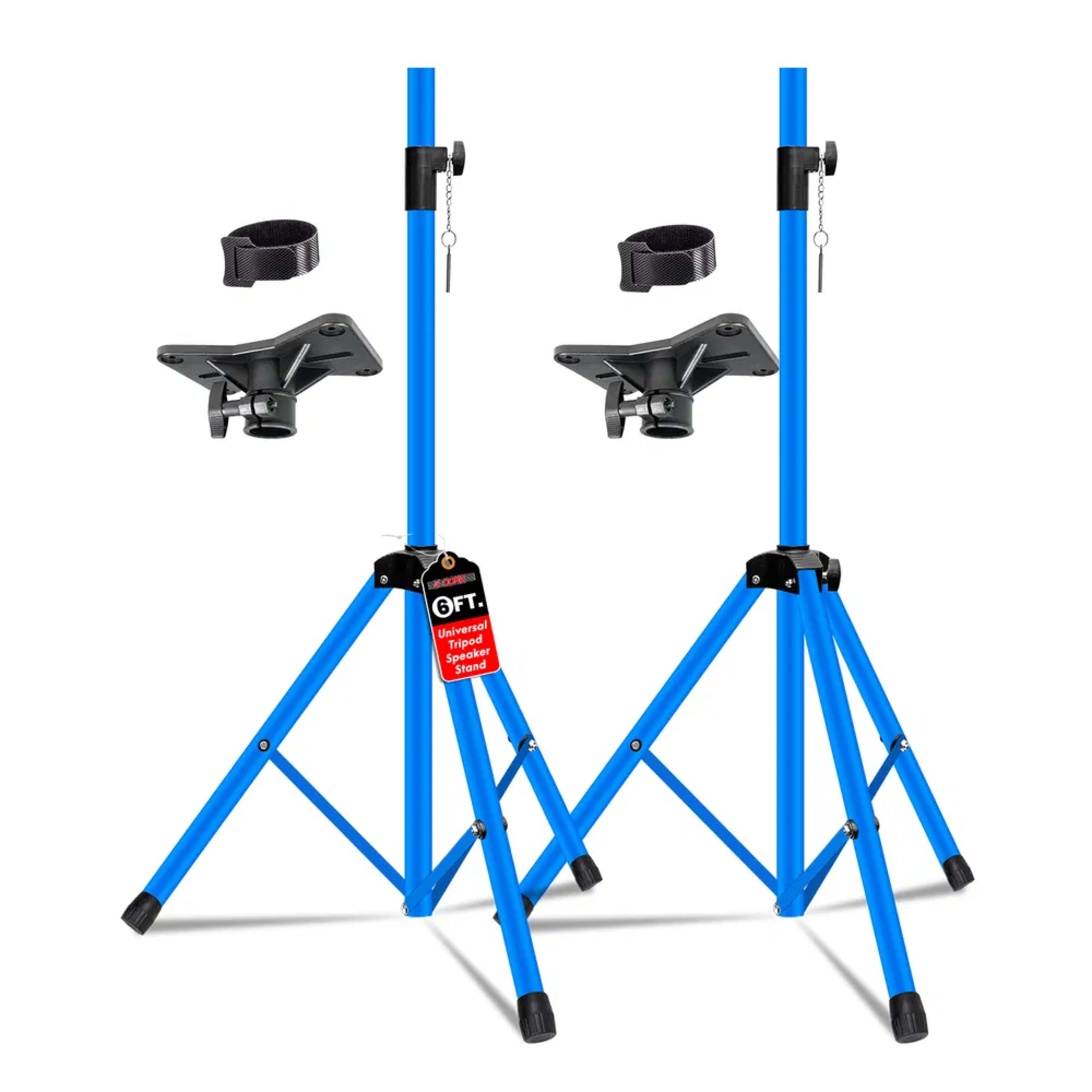 5 Core Speaker Stand 2Pcs Tripod Floor Tall Adjustable Up To 72 Inch DJ Studio Monitor Stands Pole Mount 7