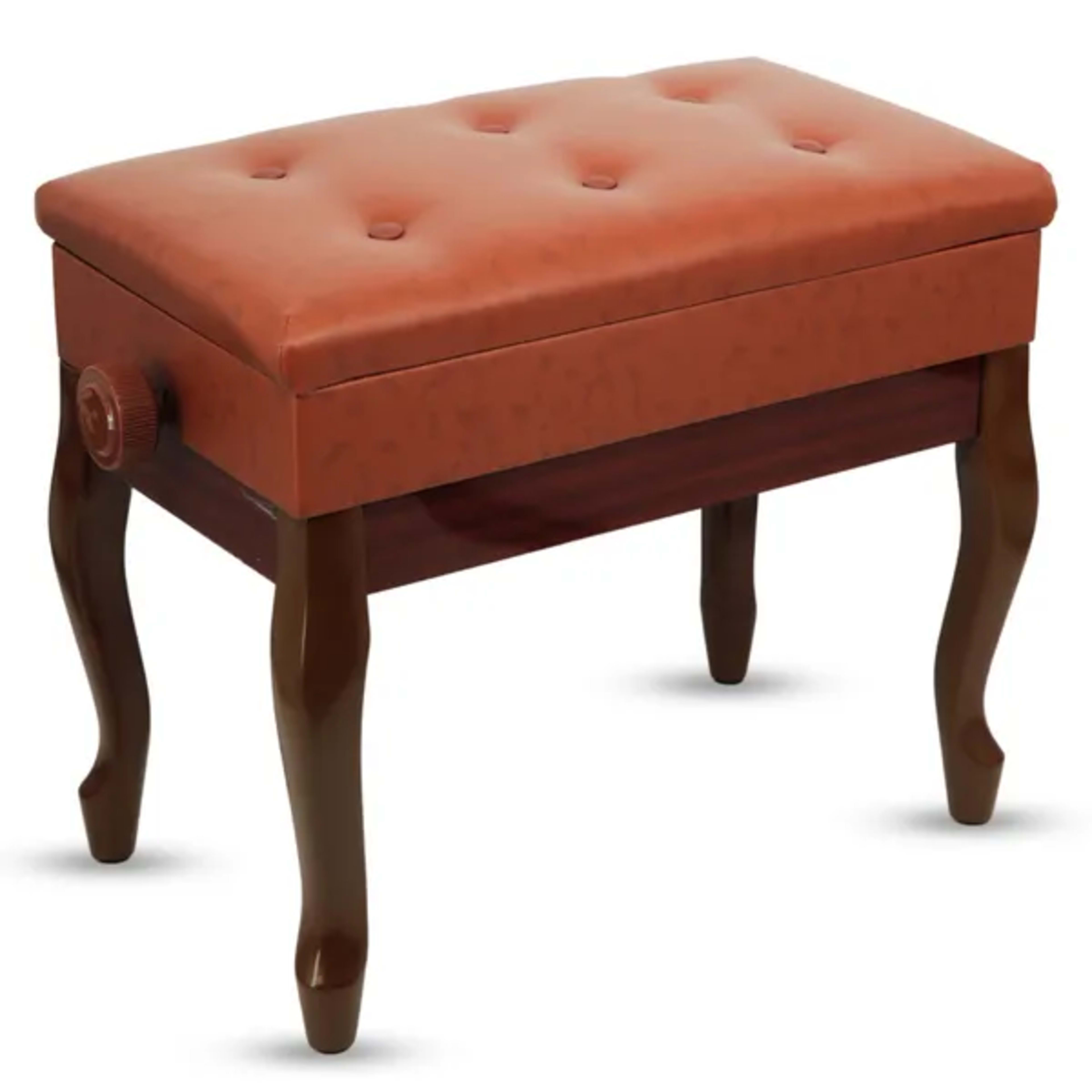 5 Core Piano Bench 3" Padded Cushioned Stool Wooden Heavy Duty Adjustable Musician Chair W Storage - PNB WD HD CML BR 1