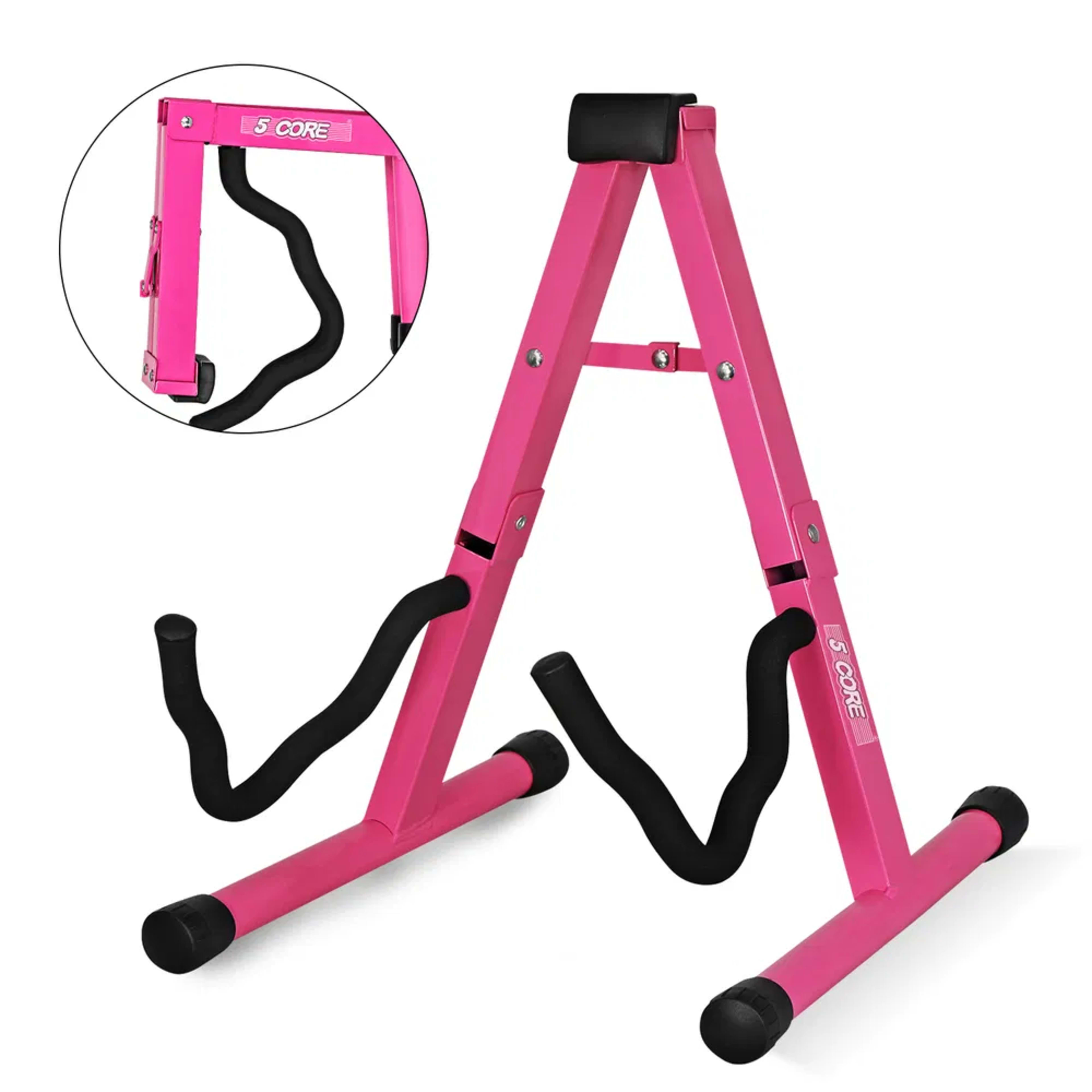5 Core Guitar Stand A Shape Foam Arm Rubber Pad For Acoustic Electric Bass 7