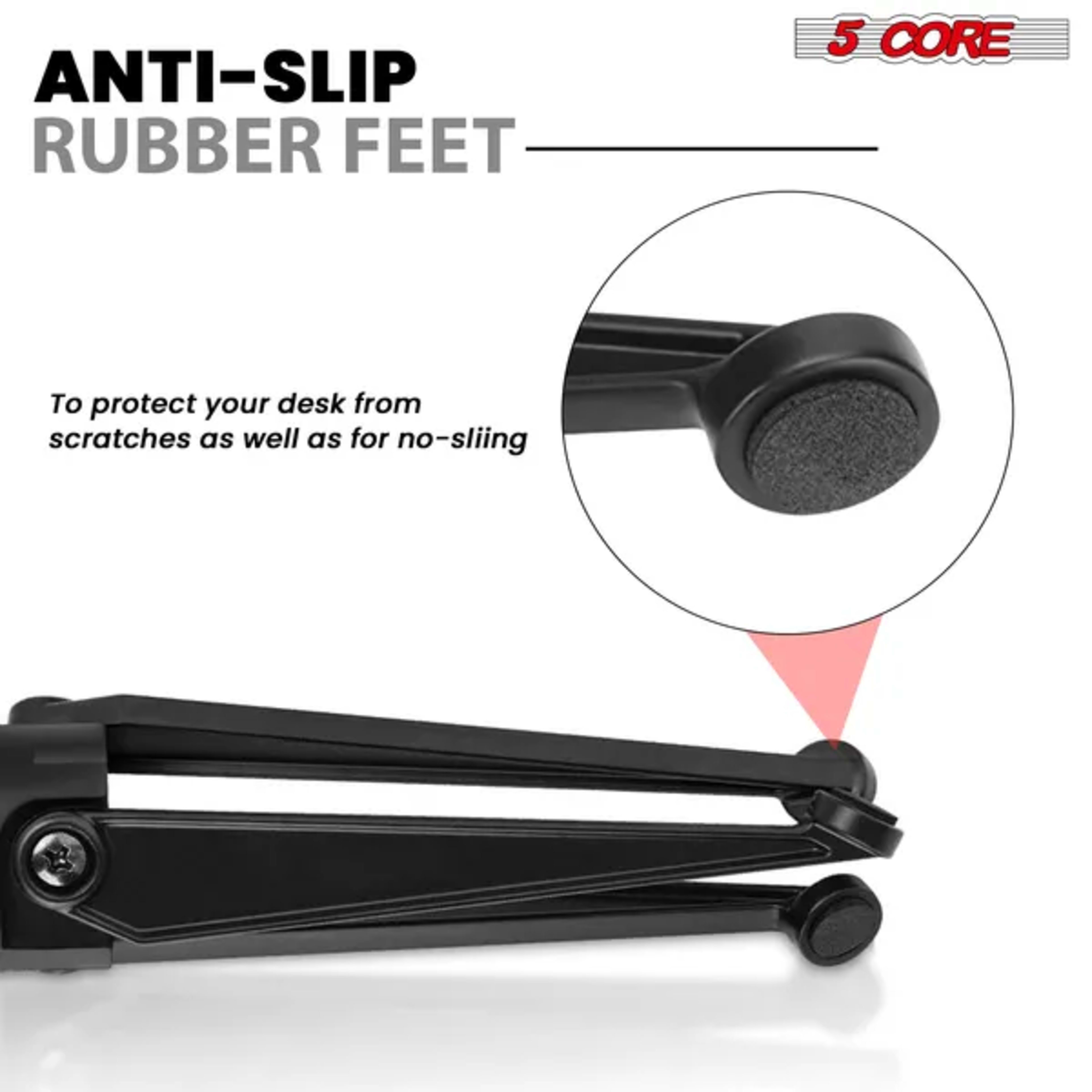 5Core Desktop Mic Stand Tripod Universal Desk Microphone Holder Table Top Stands 4