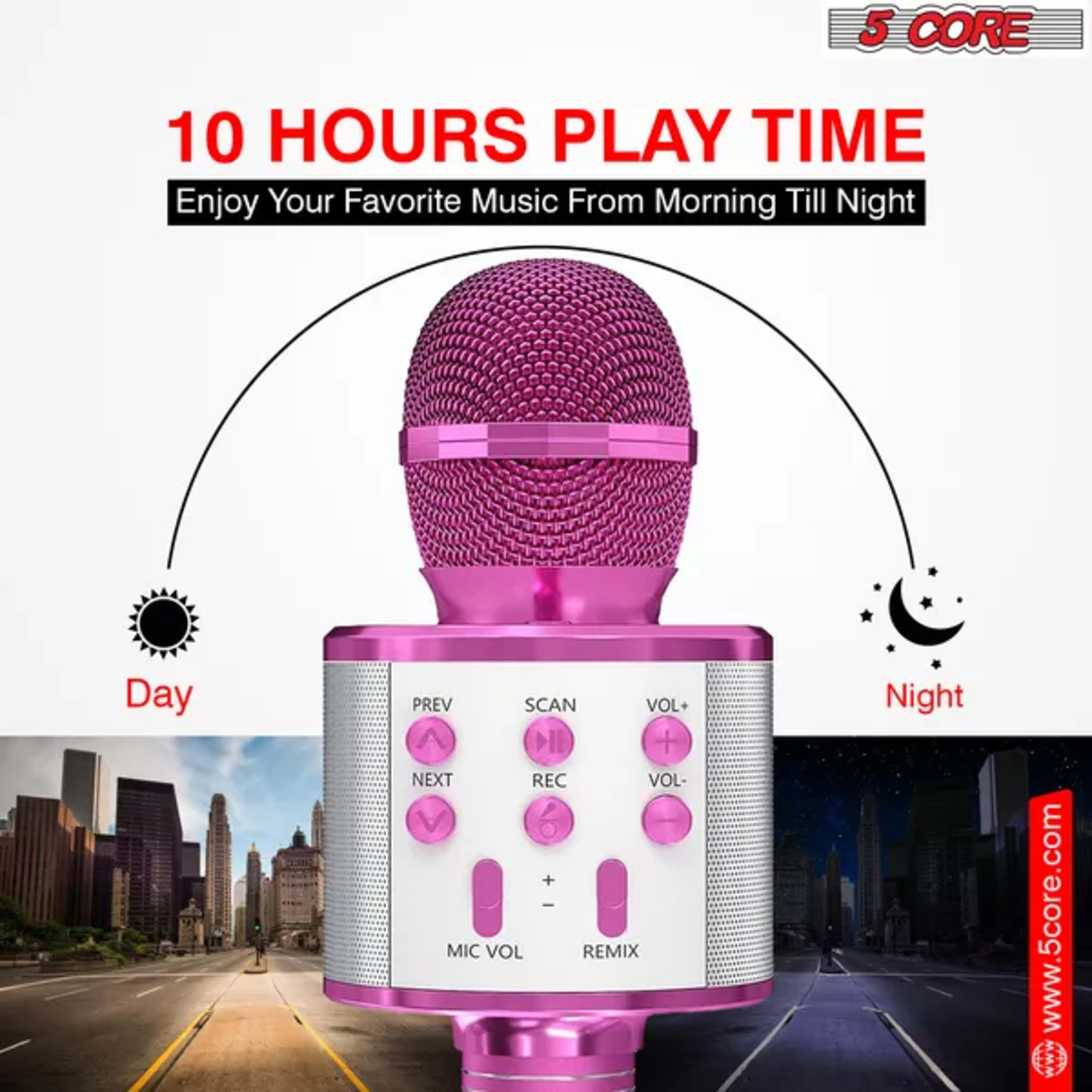 5 Core Microphone Wireless Karaoke Mic With Speaker 3 In 1 Portable Bluetooth Microfono Inalambrico 1