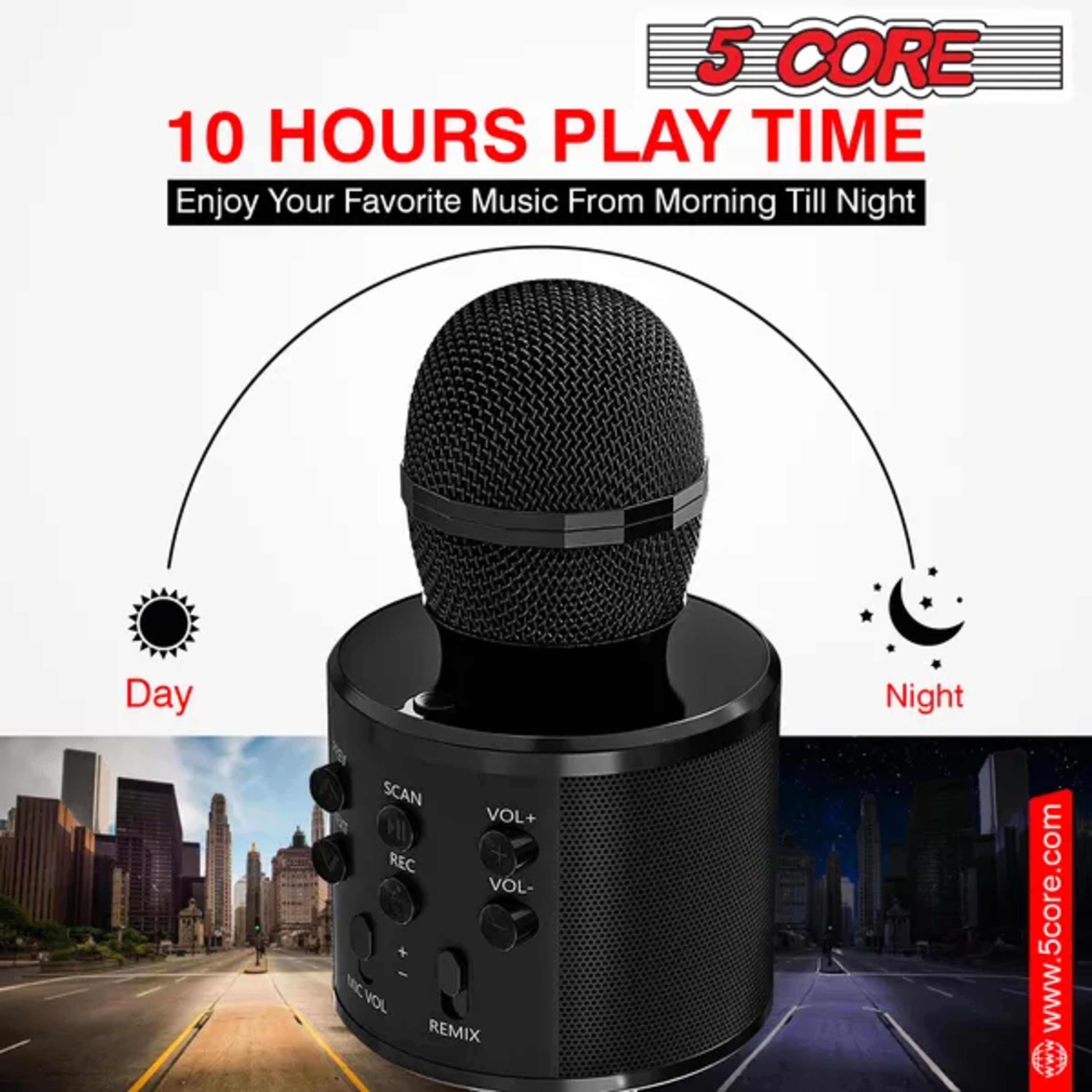 5 Core Microphone Wireless Karaoke Mic With Speaker 3 In 1 Portable Bluetooth Microfono Inalambrico 1