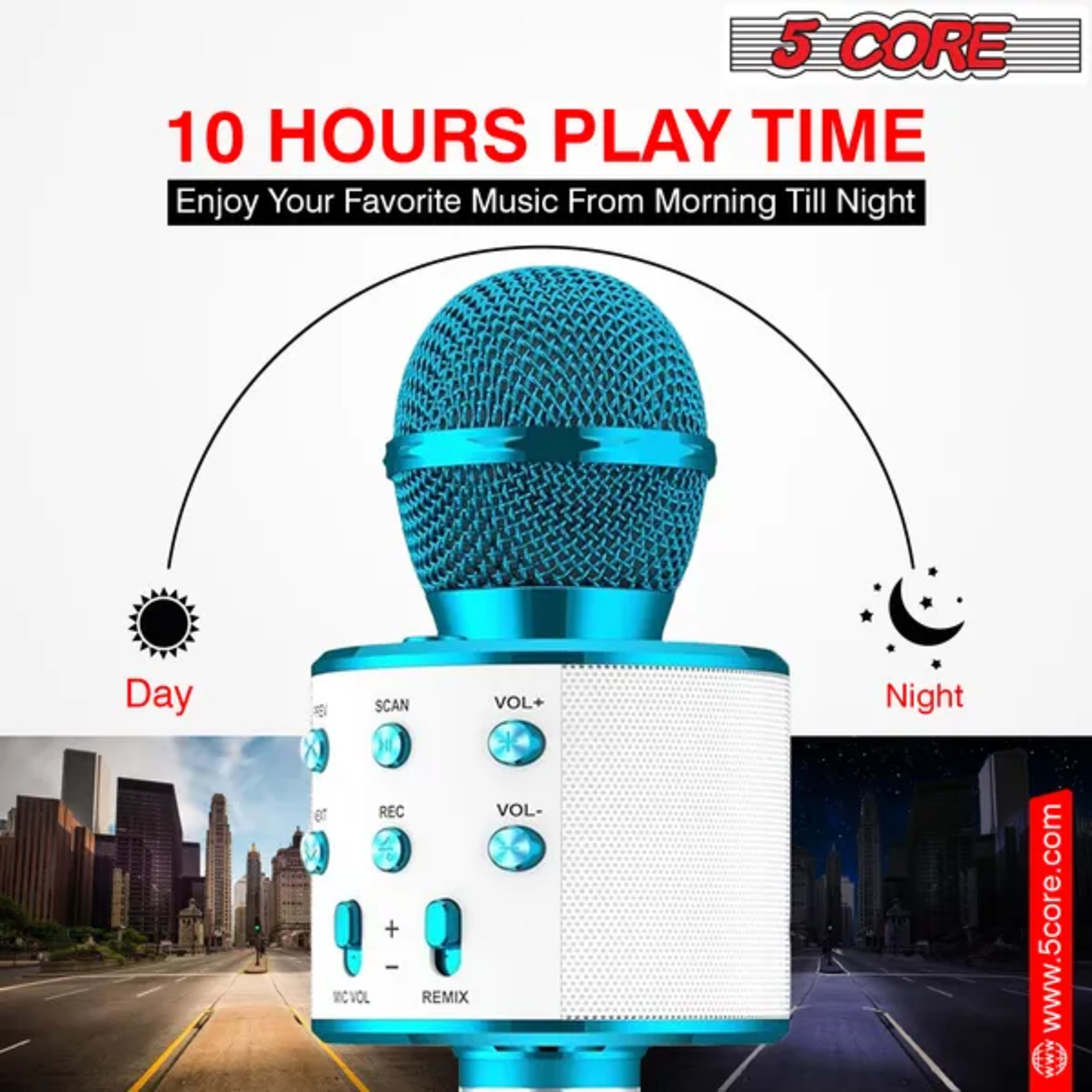 5 Core Microphone Wireless Karaoke Mic With Speaker 3 In 1 Portable Bluetooth Microfono Inalambrico 5