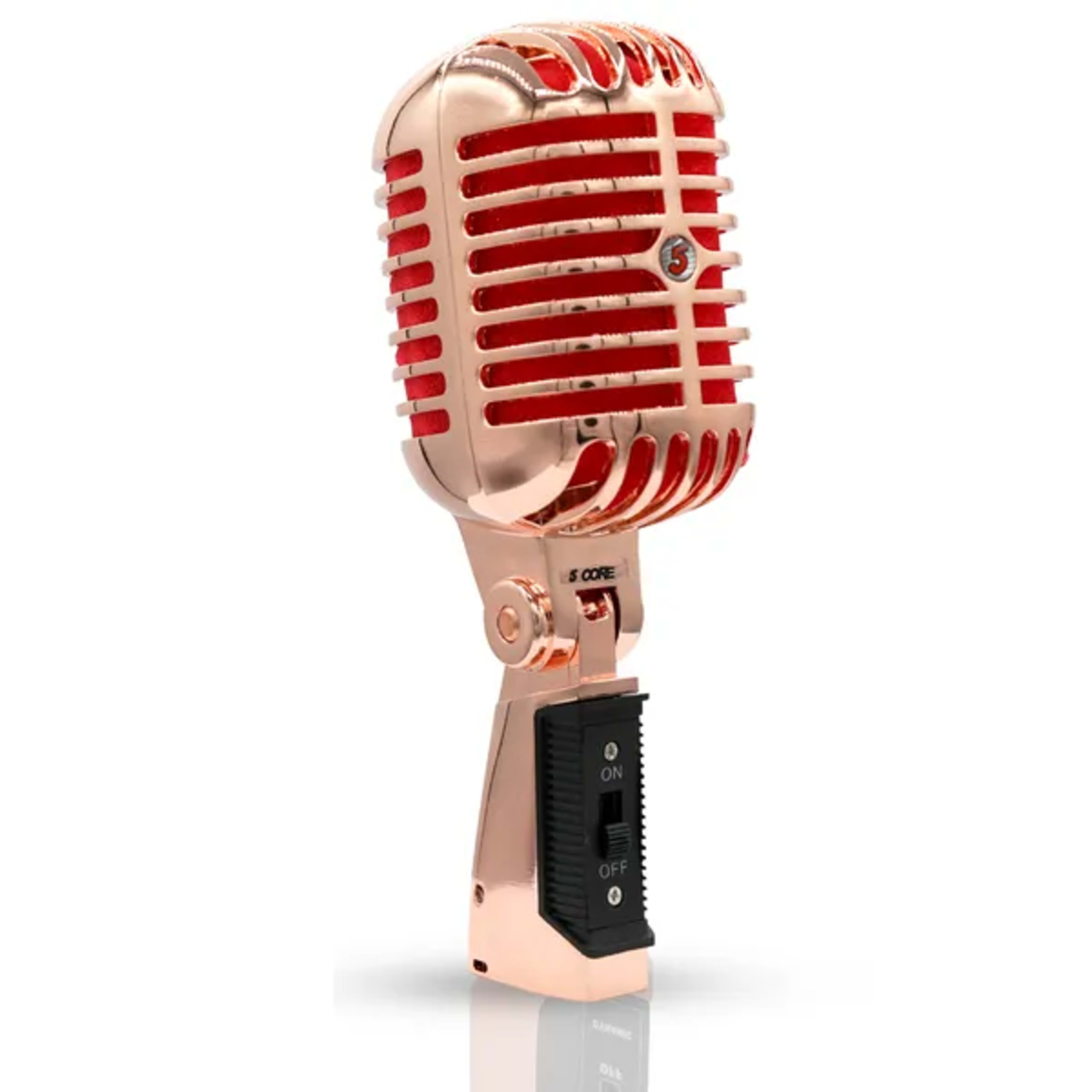 5 Core Classic Retro Microphone Dynamic (ALL METAL BODY) - Old Vintage Style Unidirectional Cardioid Mic W/ XLR Input Un 5