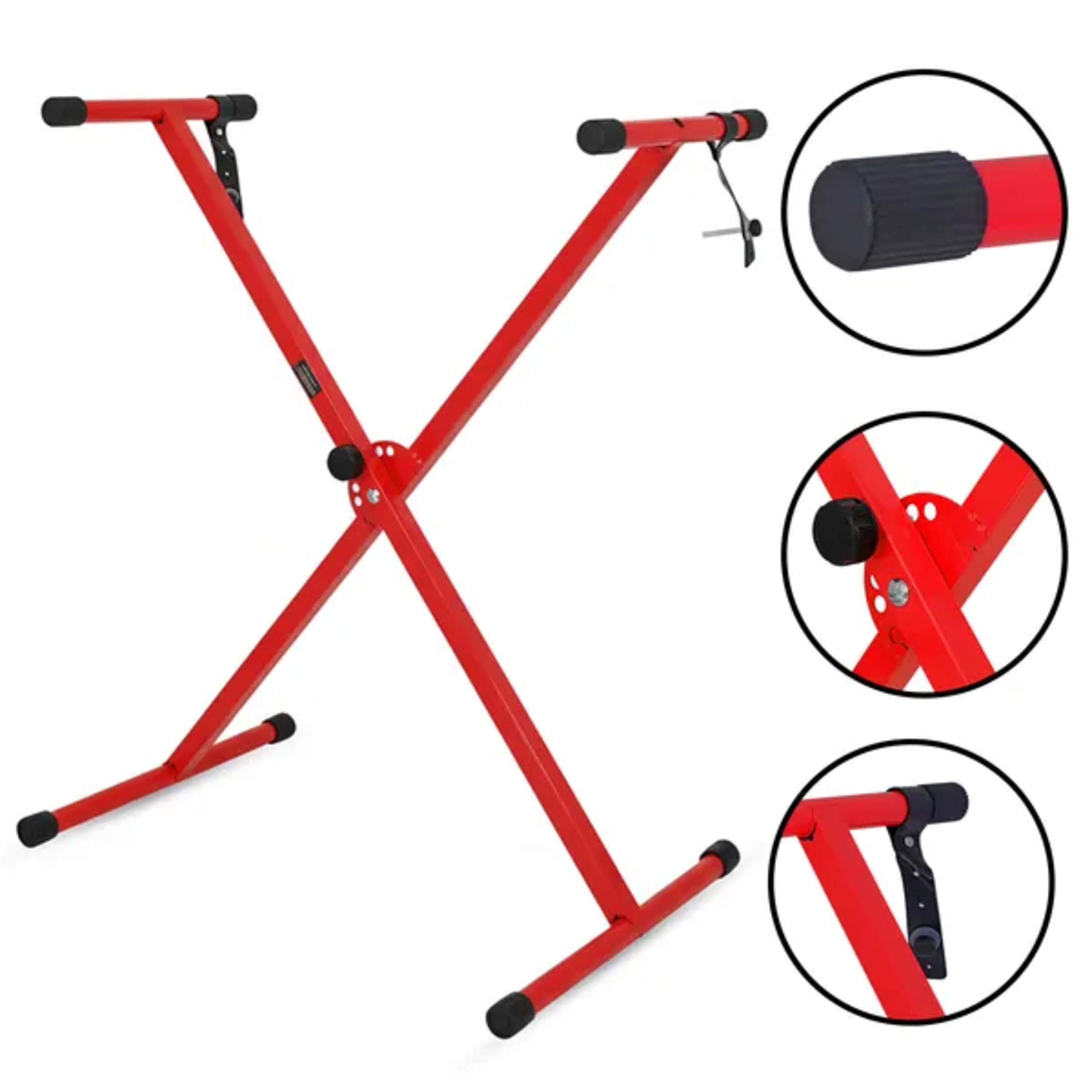 5 Core Keyboard Stand X Shape Adjustable Foldable Portable Key Board Stands W Locking Strap 5