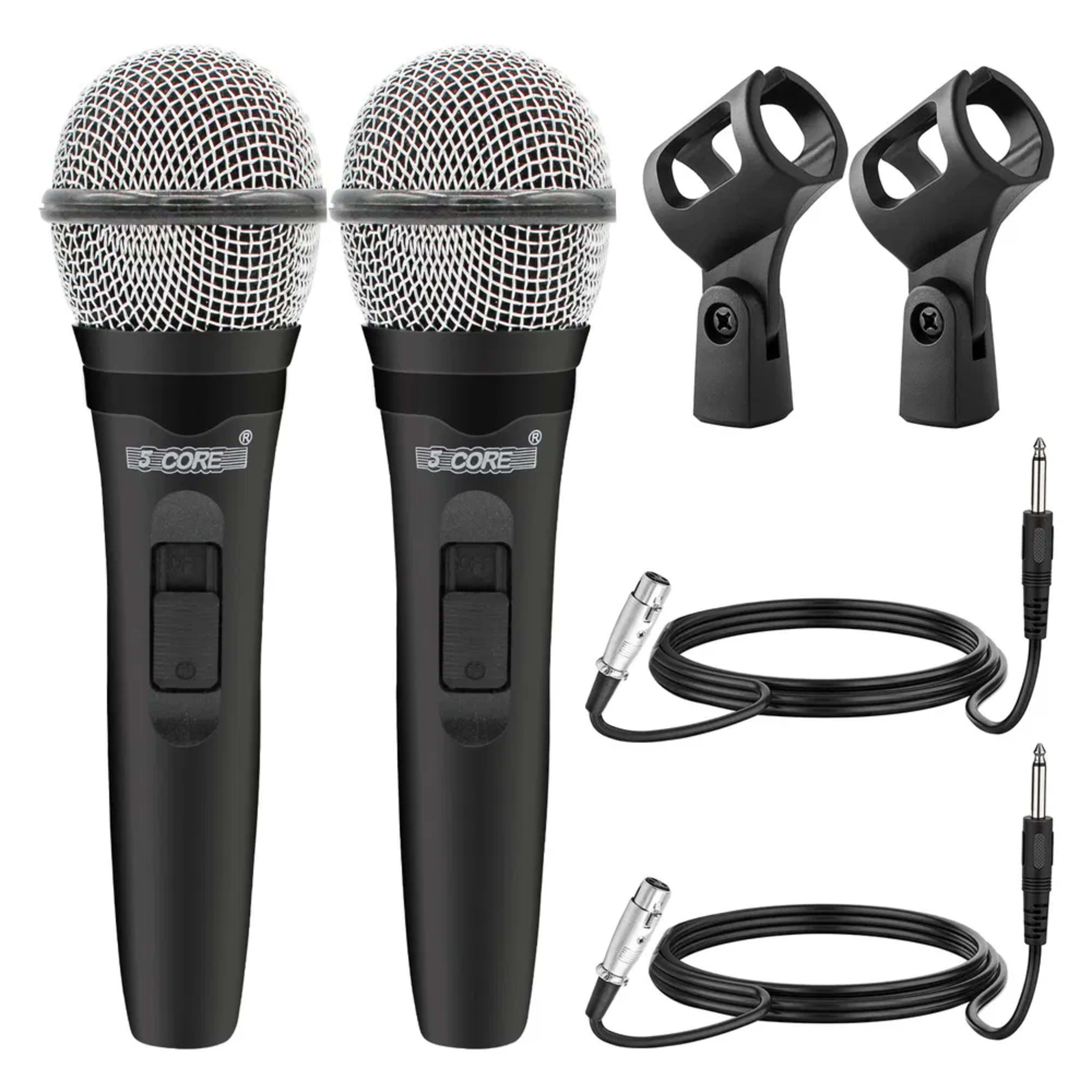 5 CORE Microphone Dynamic Vocal Handheld Mic Cardioid Unidirectional Microfono W On Off Switch + XLR Audio Cable For Sin 7