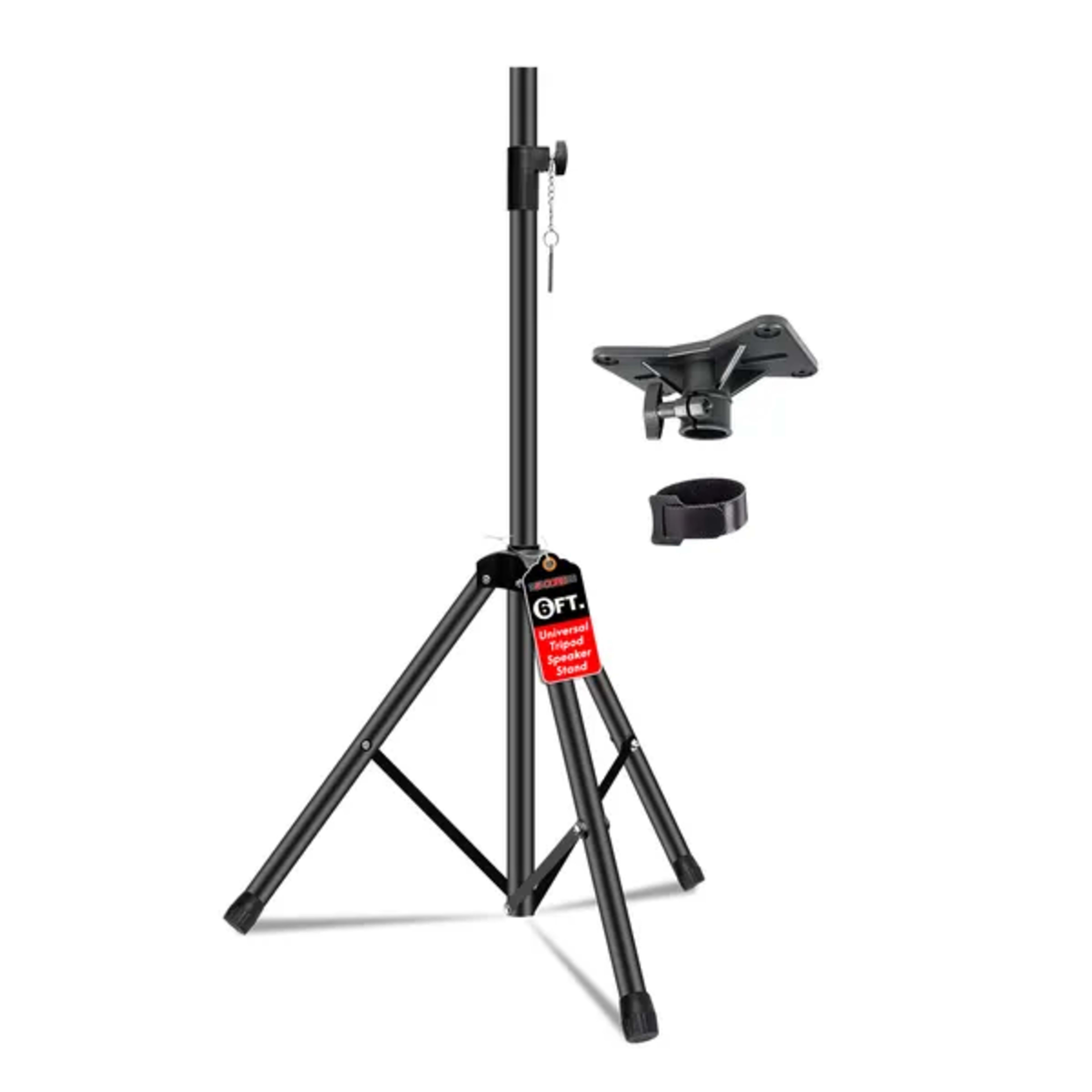 5 Core Speaker Stand Height Adjustable PA DJ Tripod Studio Monitor Stands W 35mm Compatible Insert - SS ECO 1PK BLK WoB 3