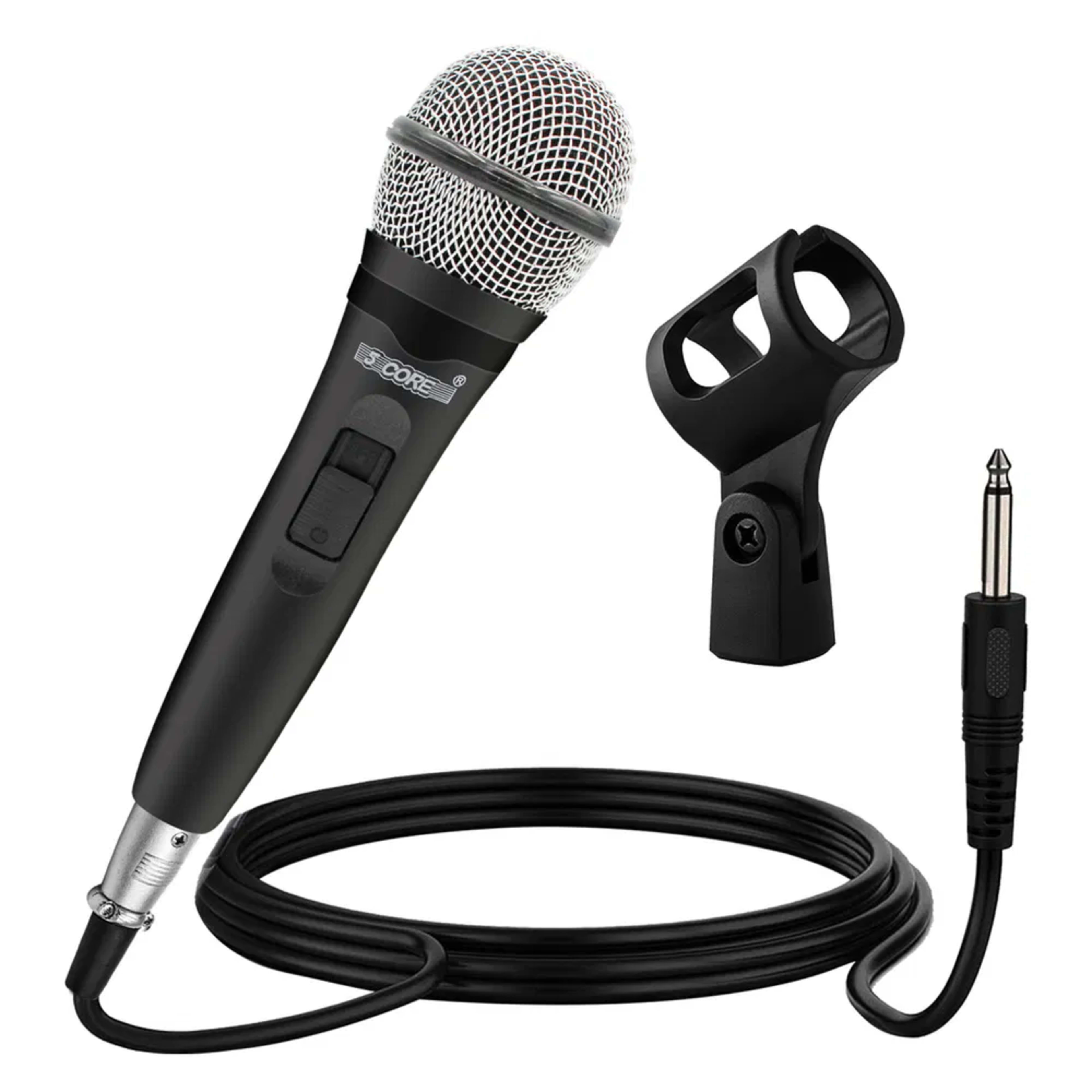 5 CORE Microphone Dynamic Vocal Handheld Mic Cardioid Unidirectional Microfono W On Off Switch + XLR Audio Cable For Sin