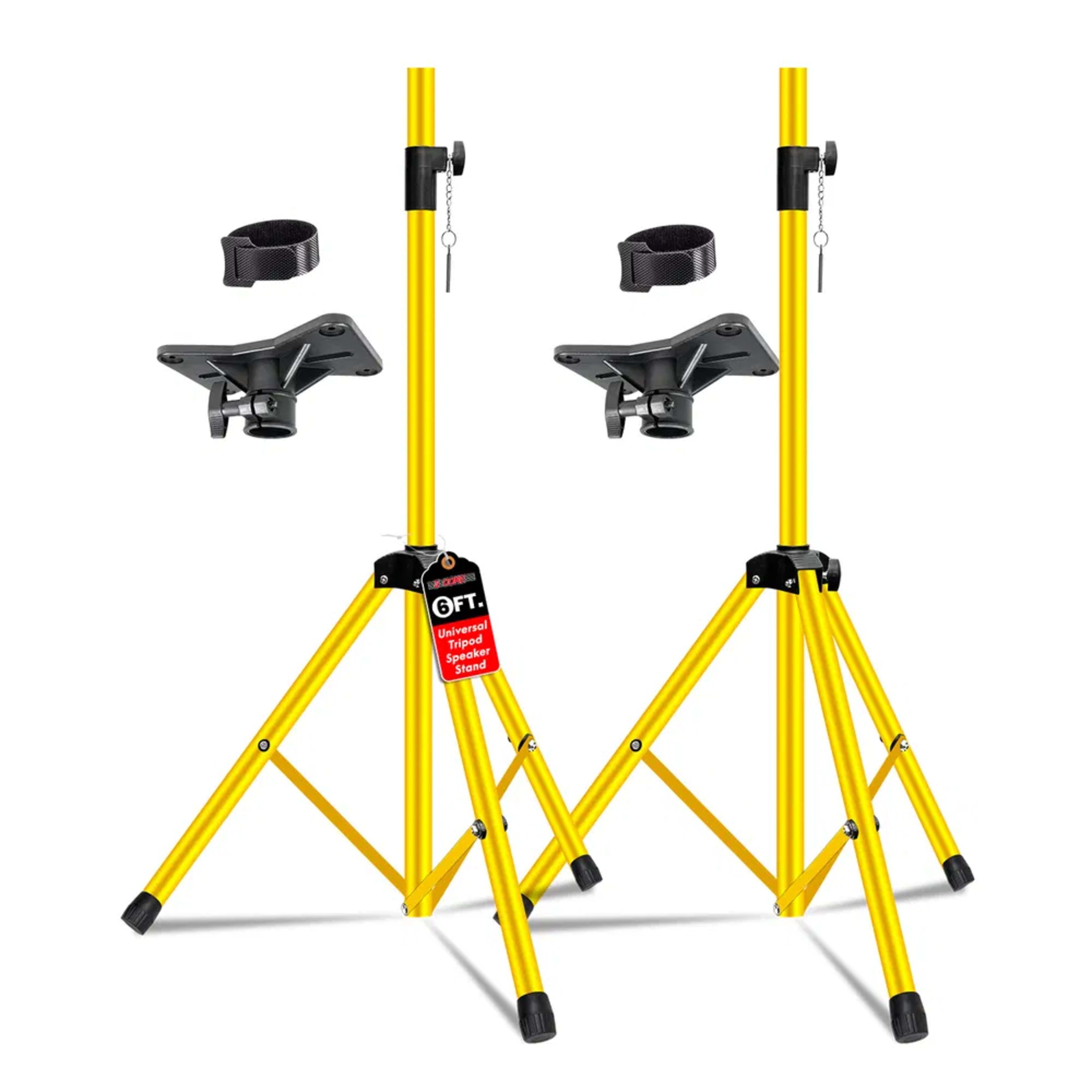 5 Core Speaker Stand 2Pcs Tripod Floor Tall Adjustable Up To 72 Inch DJ Studio Monitor Stands Pole Mount 8