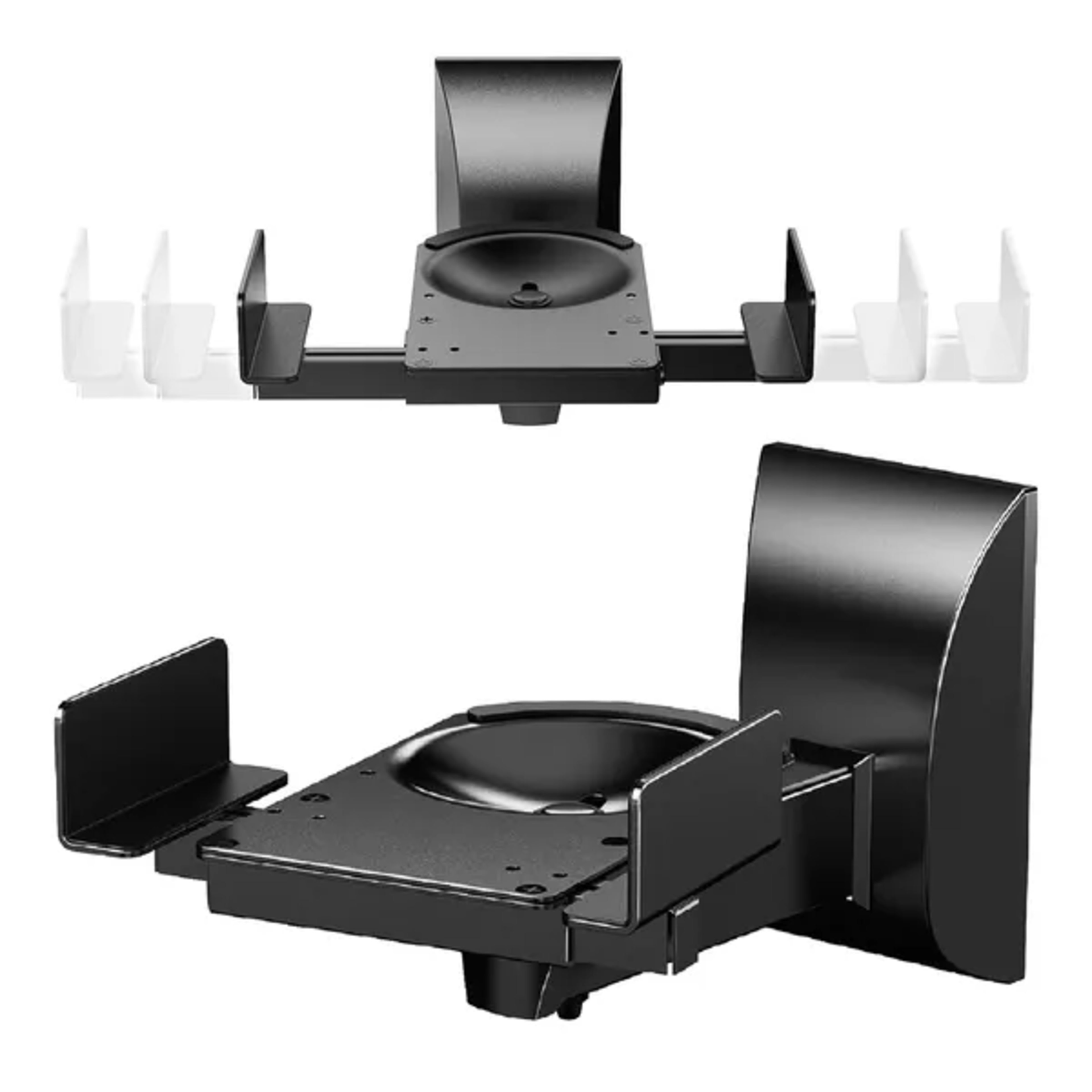 5 CORE Speaker Wall Mount Adjustable Shelf Holder Swivel 180 Degree Bookshelf Brackets - 15 Inch Space For Speakers Pair 2