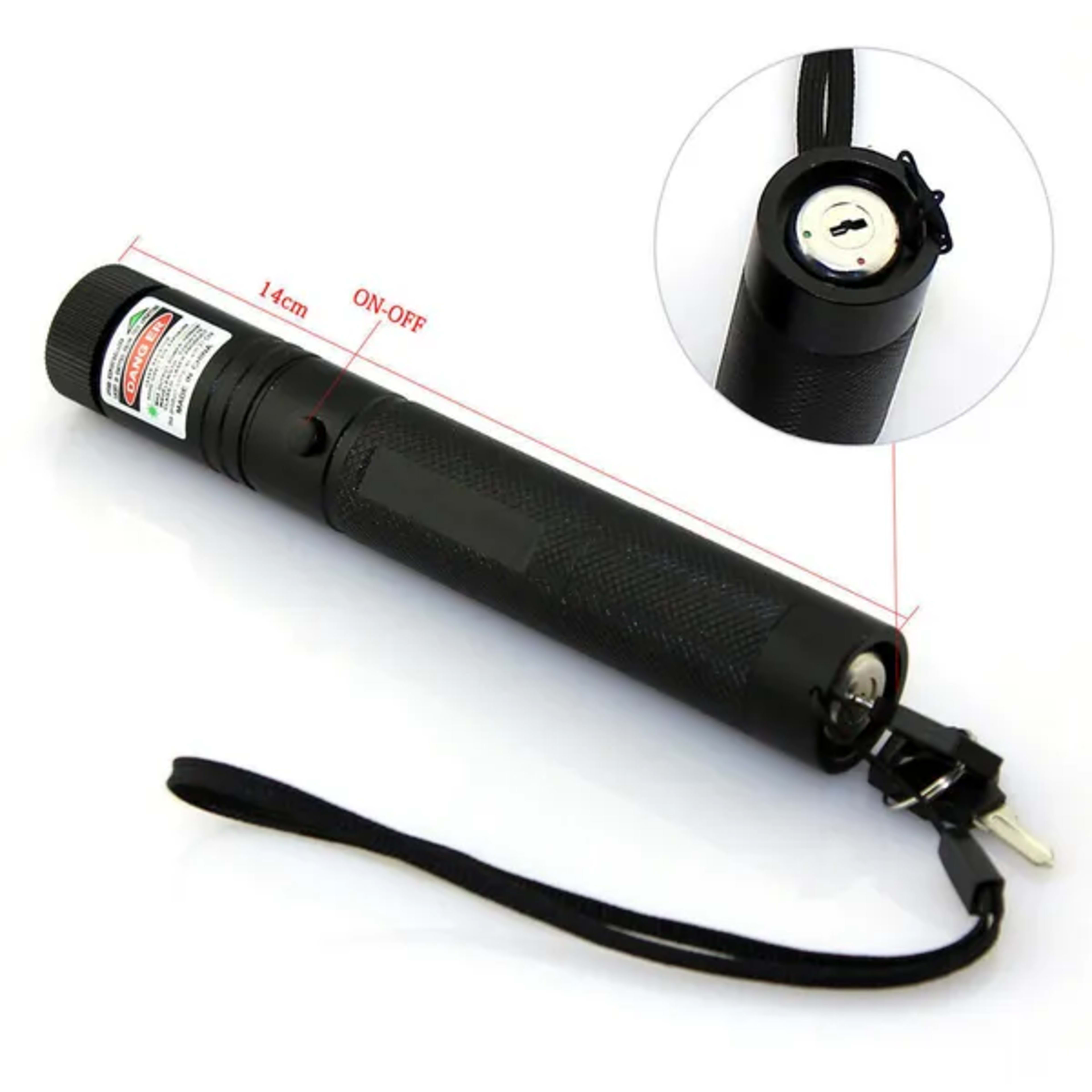 2 Pack-Rechargeable 532nm Visible Beam Light Laser Green Laser Pointer Pen - Battery - Charger Set-Logistics Only For US 2