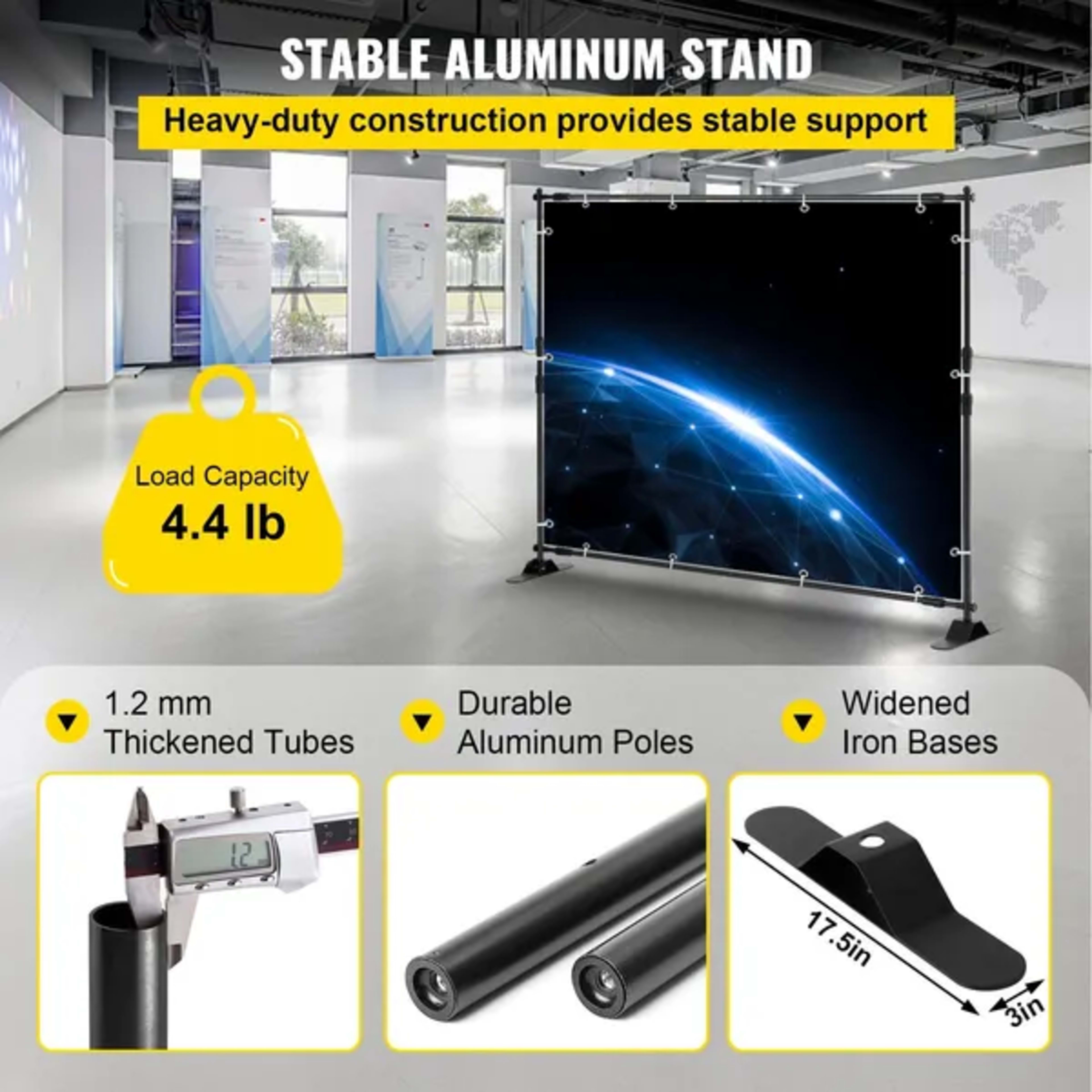 10x8 Ft Adjustable Background Bracket With Handbag - Sturdy For Party, Wedding, Photo Booth, Trade Show, Perfect For Bac 5