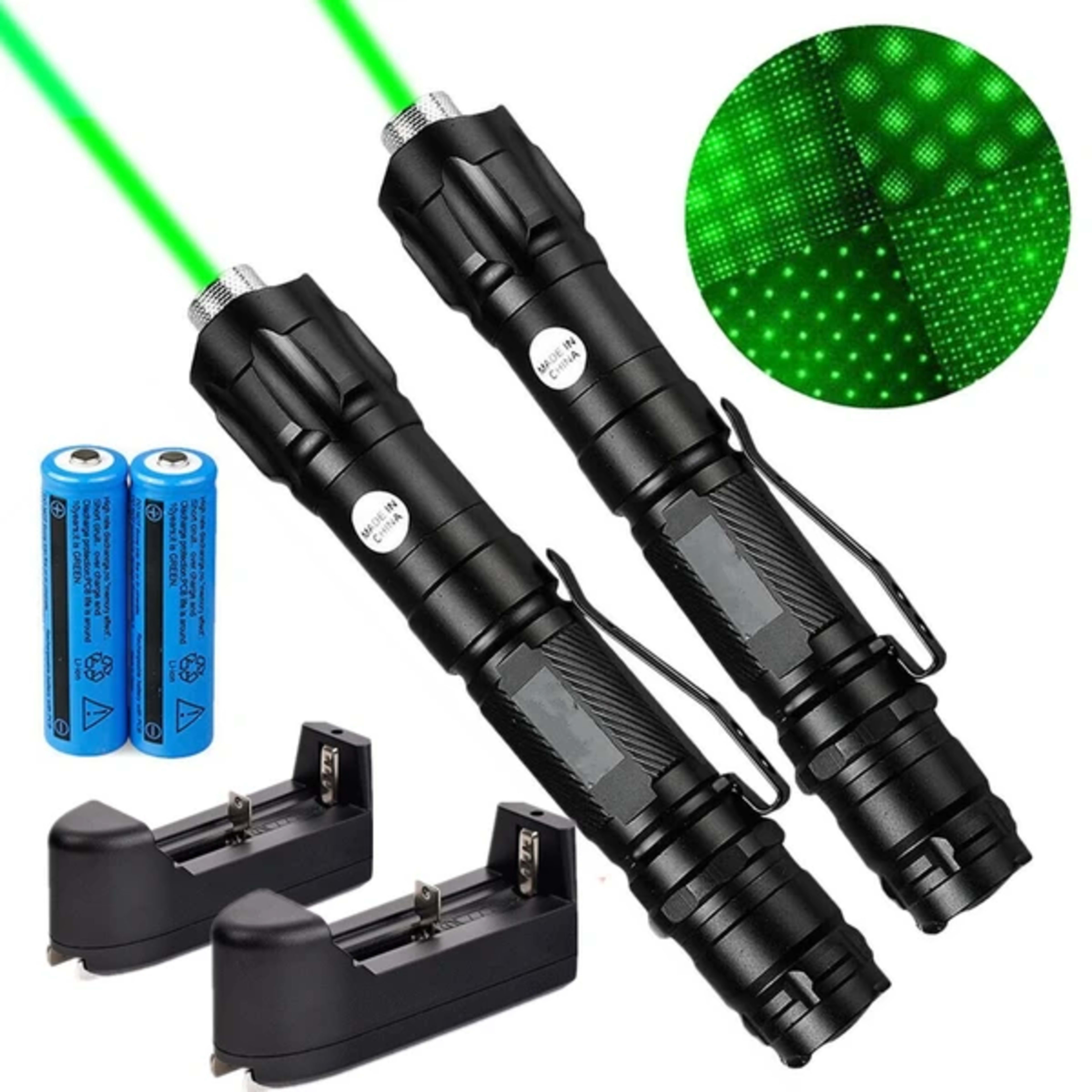 Green Laser Pointer Pen Astronomy Star Visible Beam Lazer&Battery&Charger 4