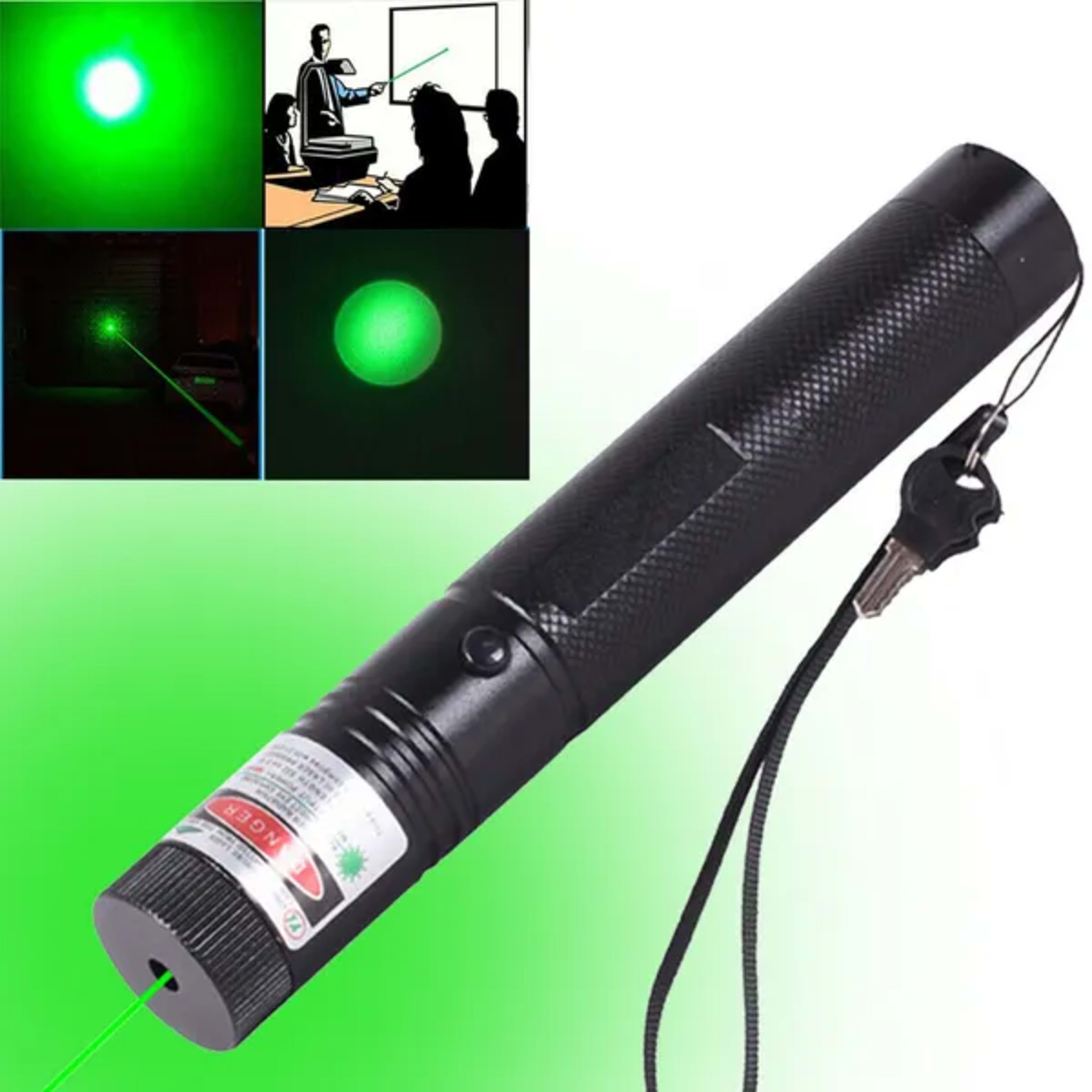 Green Laser Pointer Pen Assassin Visible Lazer&Battery&Charger 1mw 5