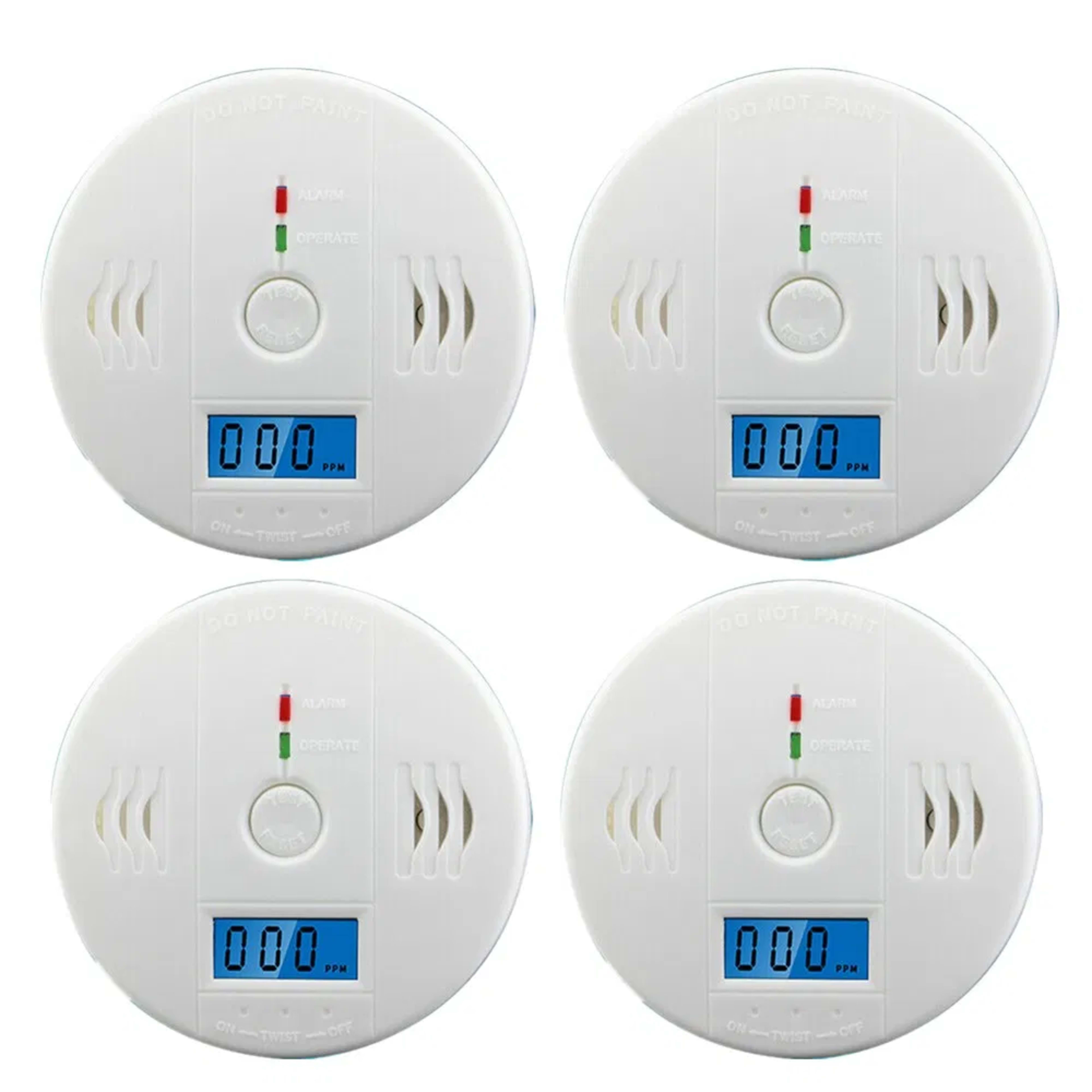 CO Detector Alarm LCD Combination CO Carbon Monoxide Gas Battery Warning Home 2
