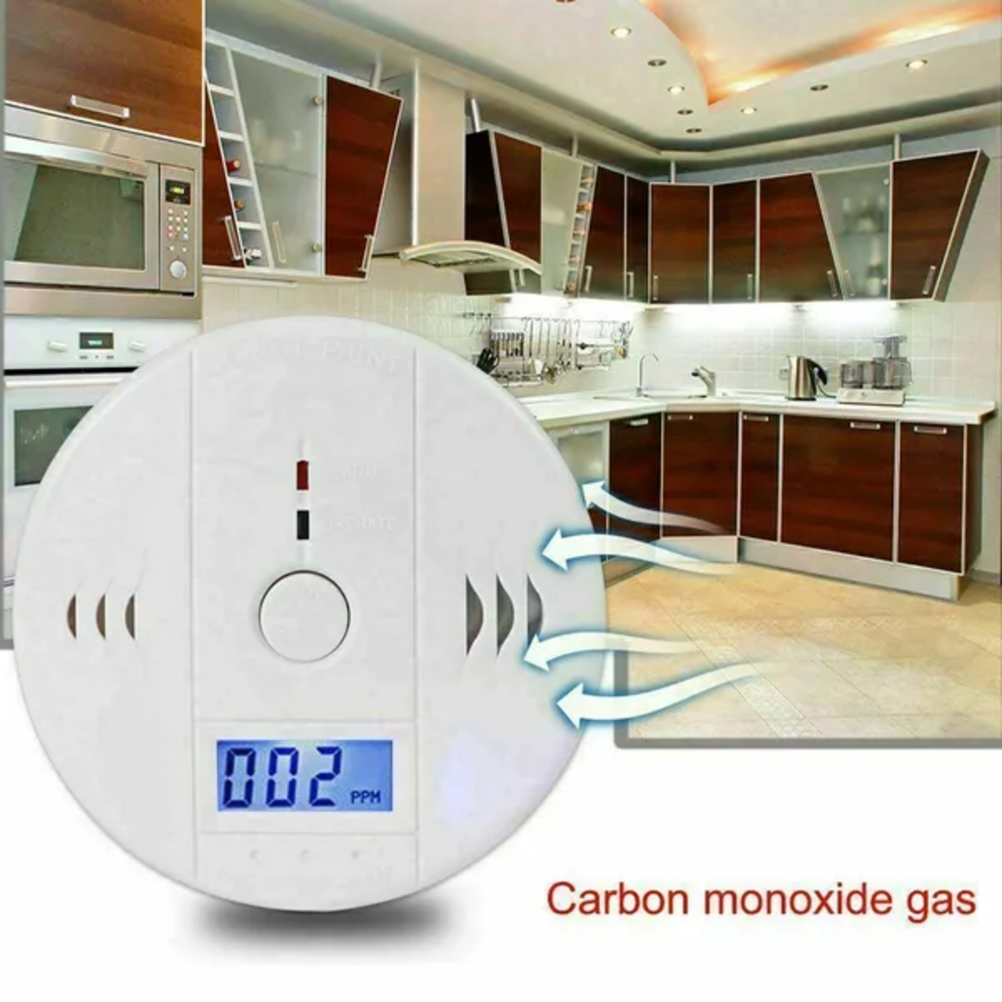 CO Detector Alarm LCD Combination CO Carbon Monoxide Gas Battery Warning Home 1
