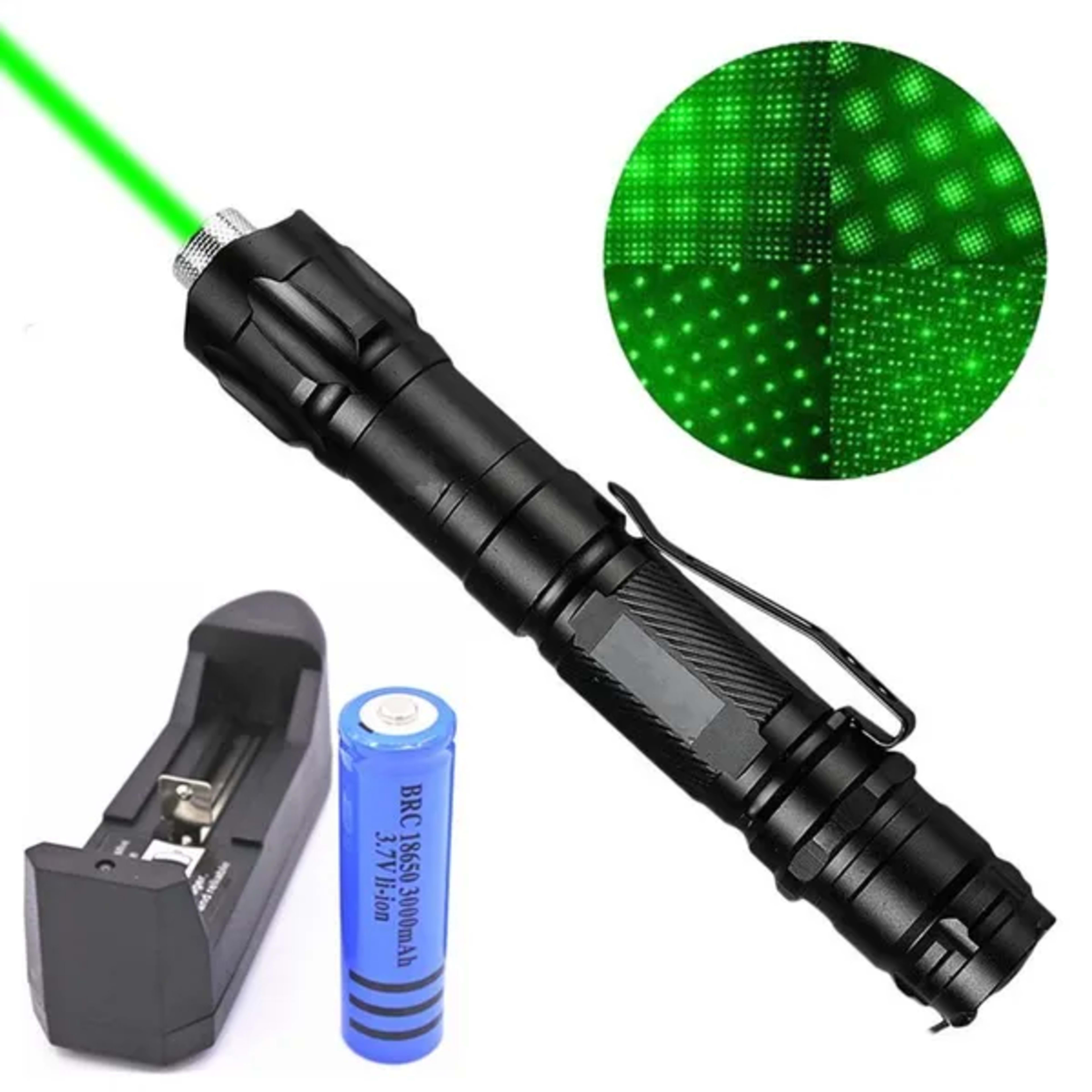 Green Laser Pointer Pen Astronomy Star Visible Beam Lazer&Battery&Charger 7