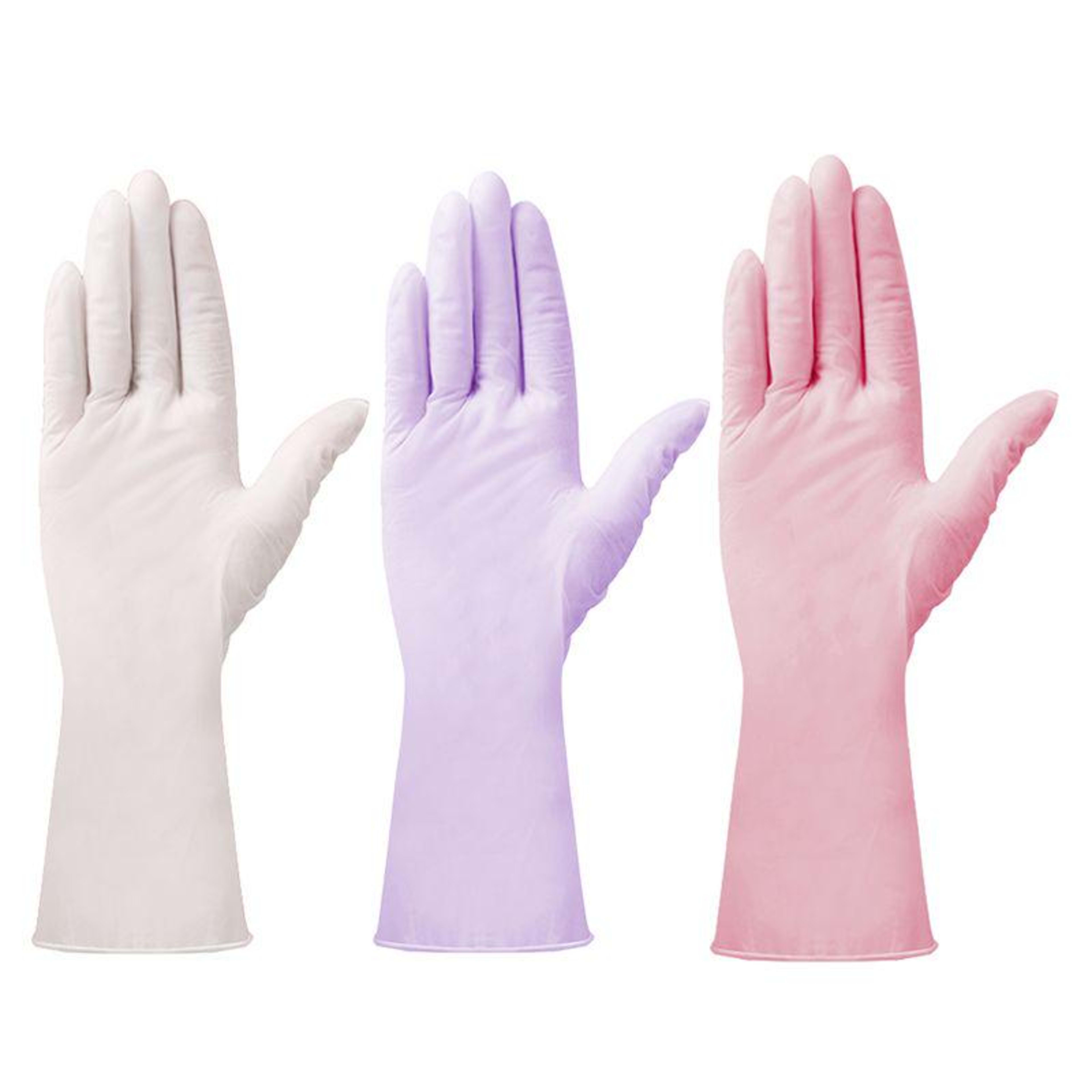 Nitrile gloves-pink-16 inches-L size-1 pair 6