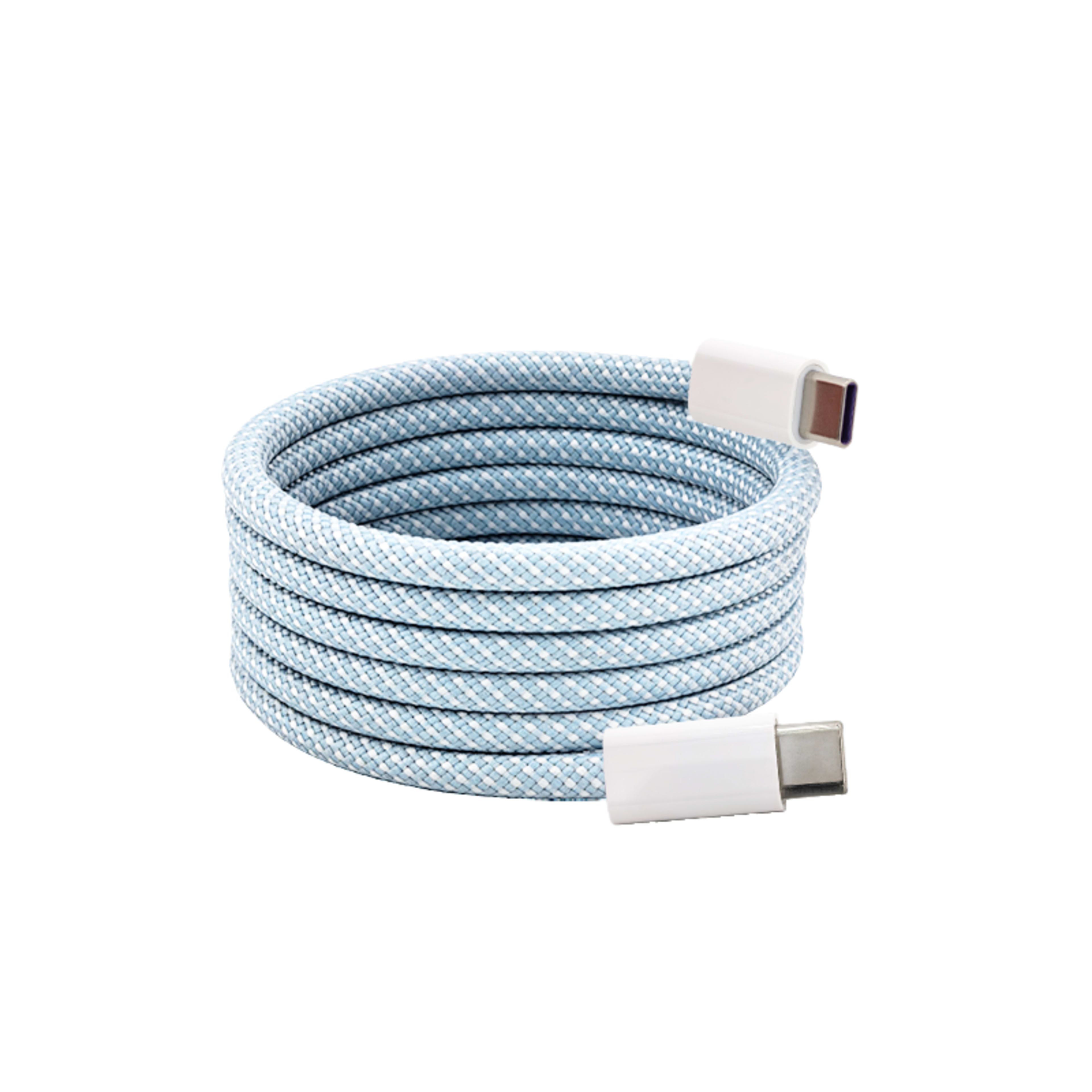 Braided magnetic data cable-U-C port-66W-white-length 1m-1 piece 7