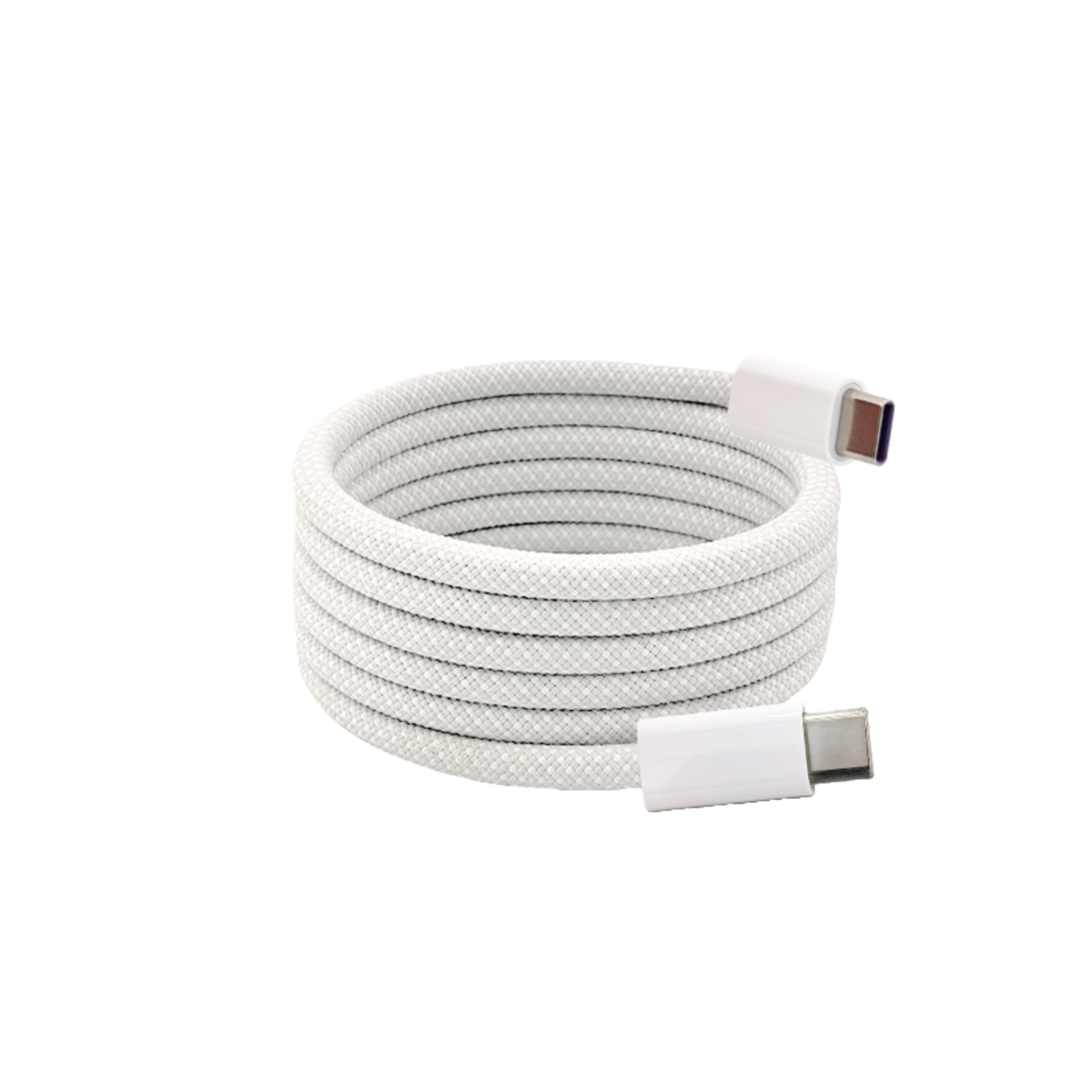 Braided magnetic data cable-U-C port-66W-white-length 1m-1 piece 8