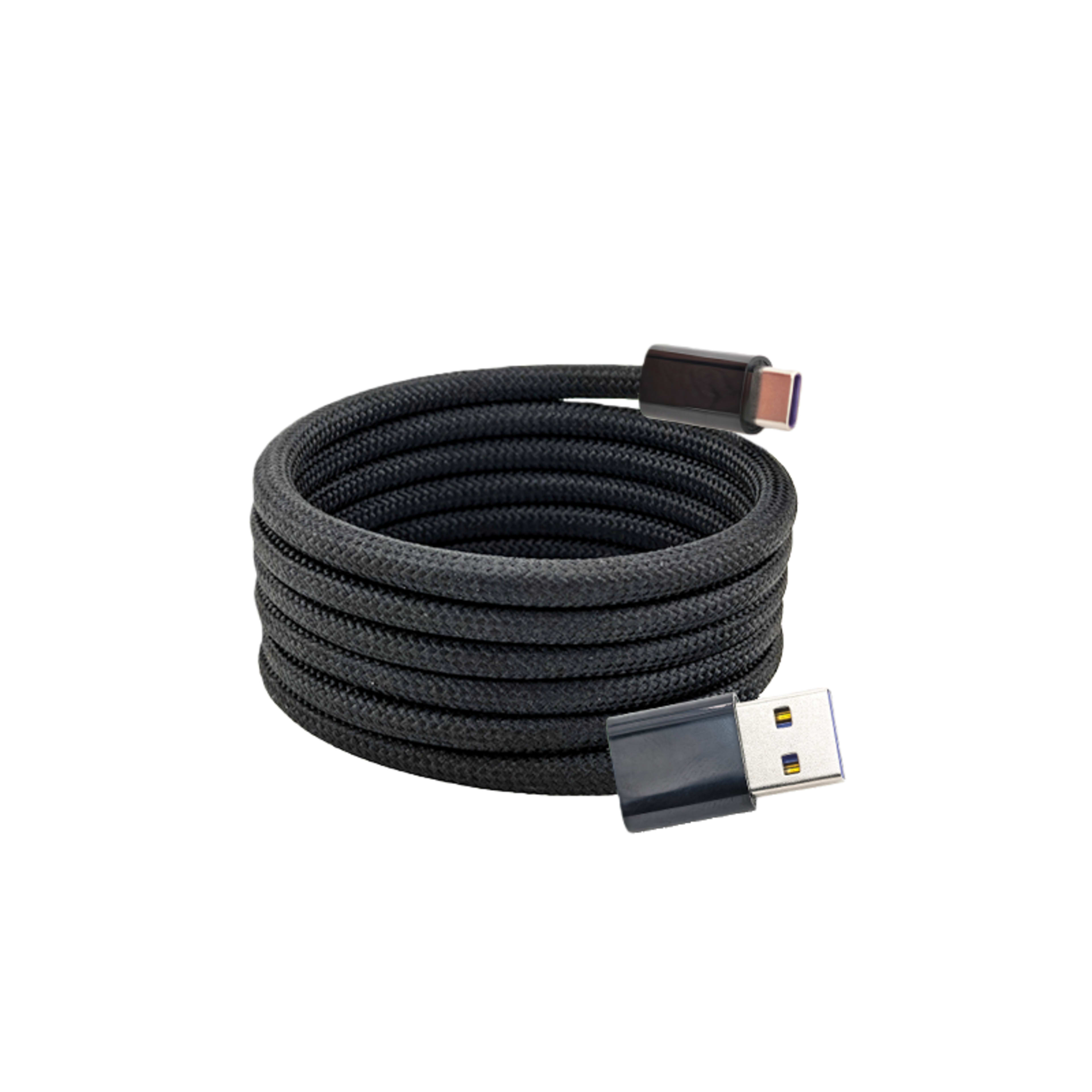 Braided magnetic data cable-U-C port-66W-white-length 1m-1 piece 4