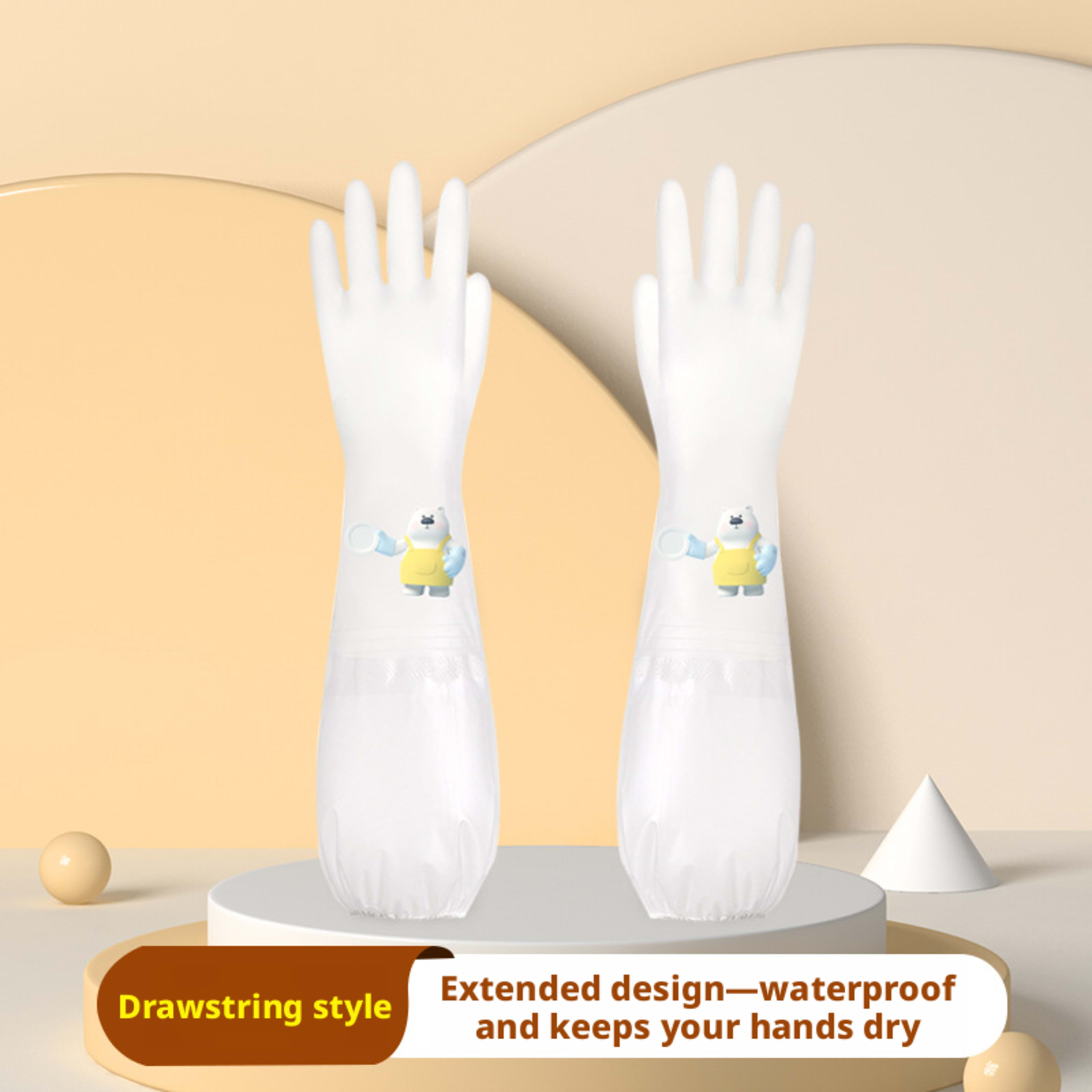 Cartoon Household Gloves-Dumbo Series-Shut-Mouth Models-PVC-L Size-1 Pair 3