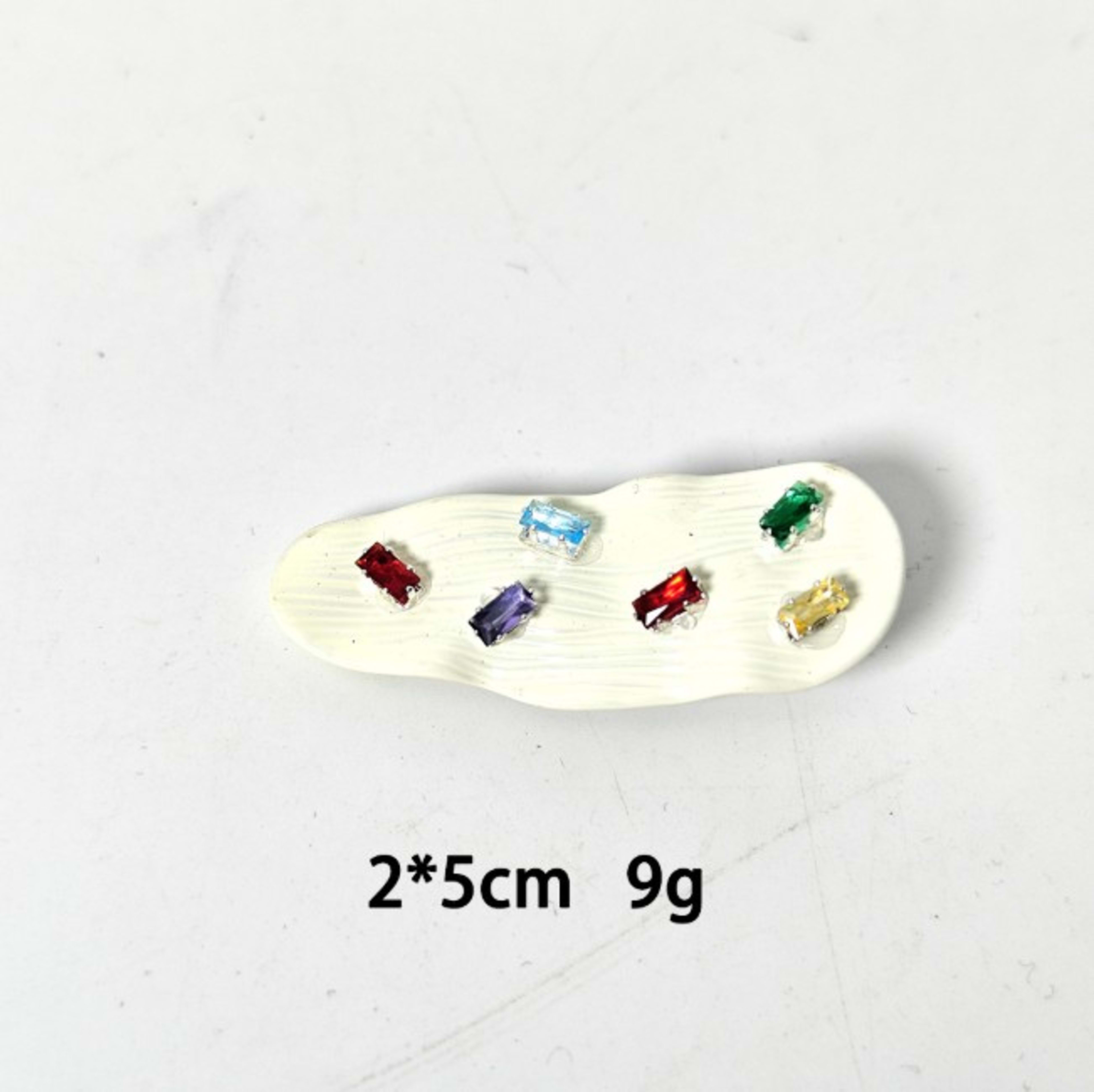 Flash diamond bangs clip-white-1 piece