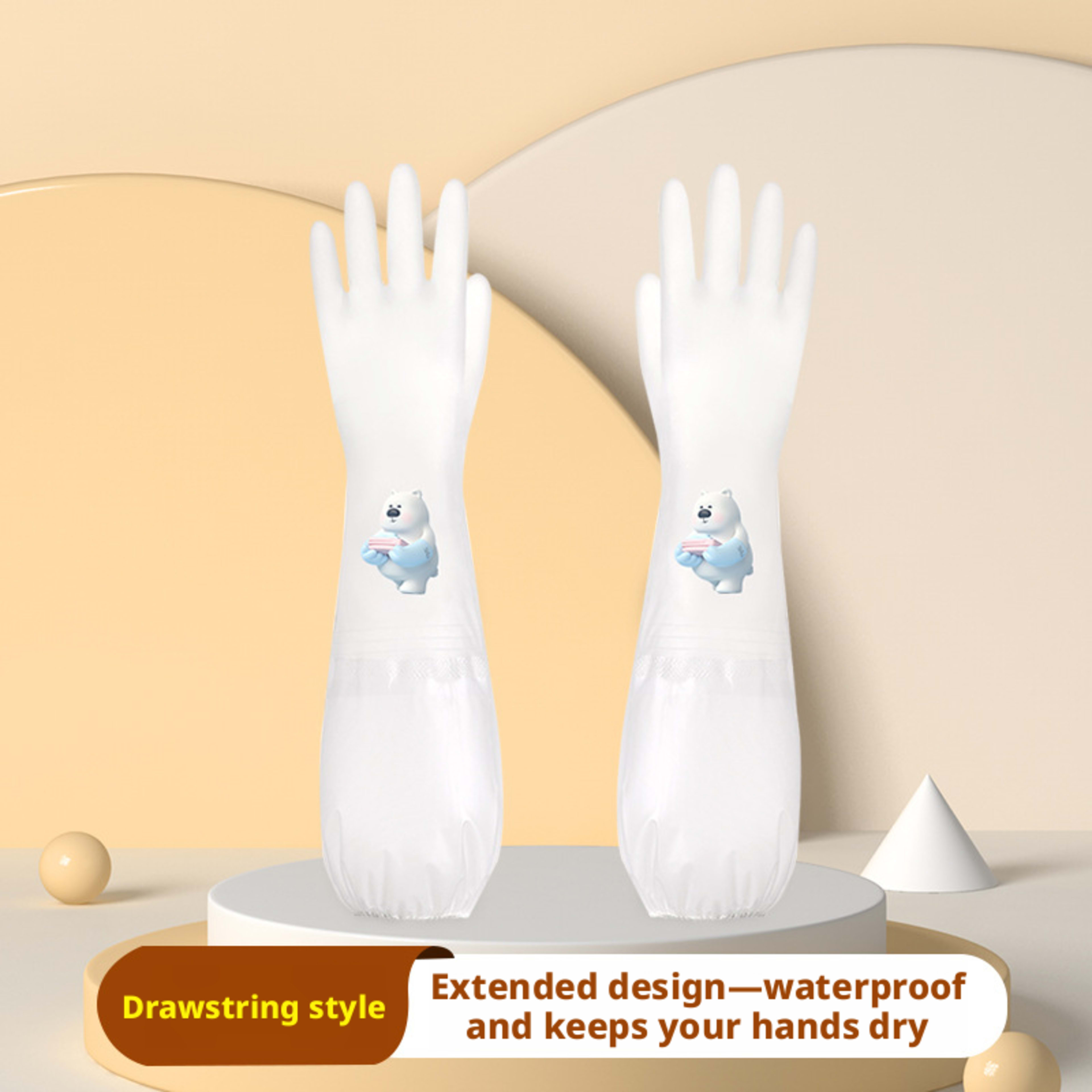 Cartoon Household Gloves-Dumbo Series-Shut-Mouth Models-PVC-L Size-1 Pair 4
