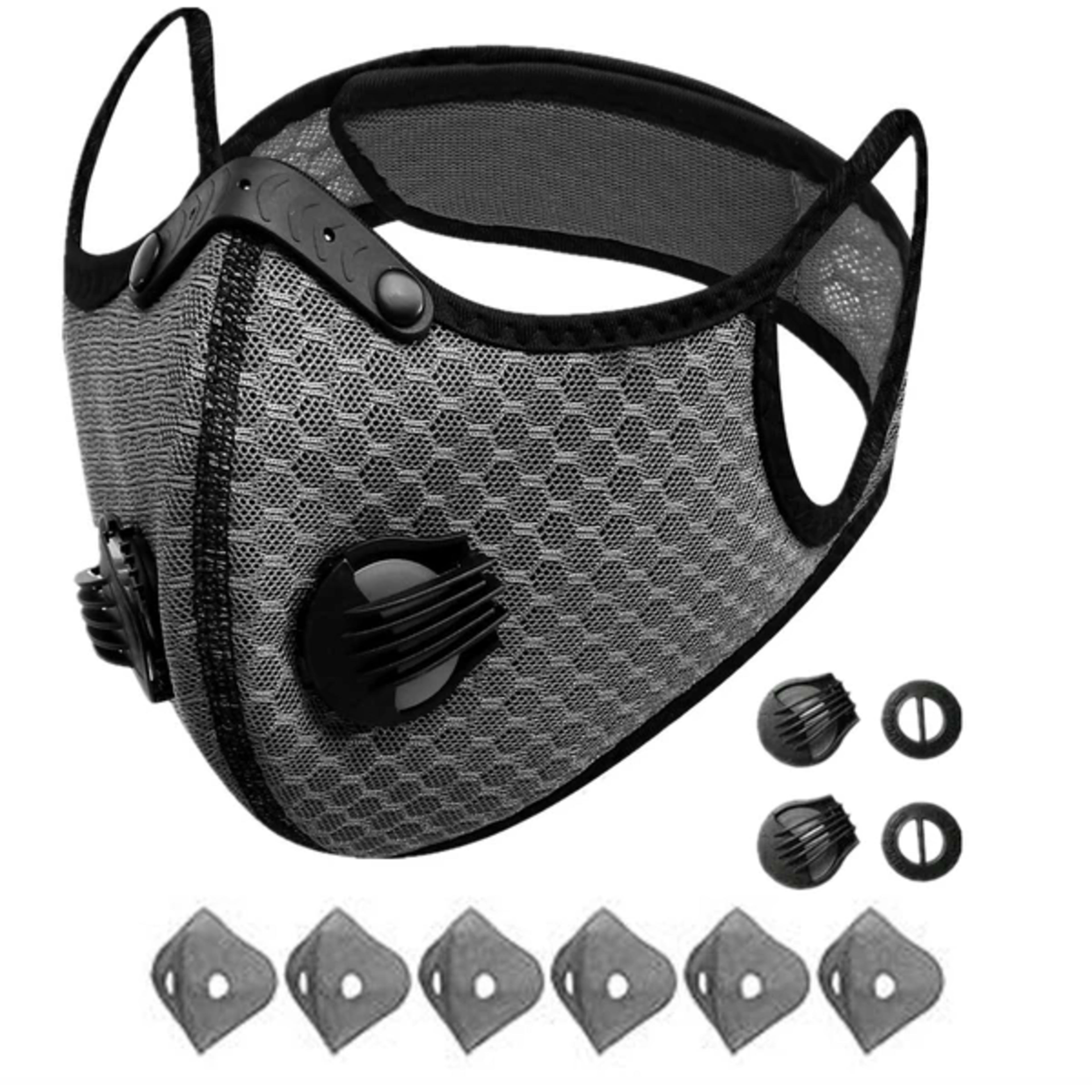 Halbe Gesicht Maske Atemschutzgerät Mit Filters Wiederverwendbar Gesichtsschutz 3