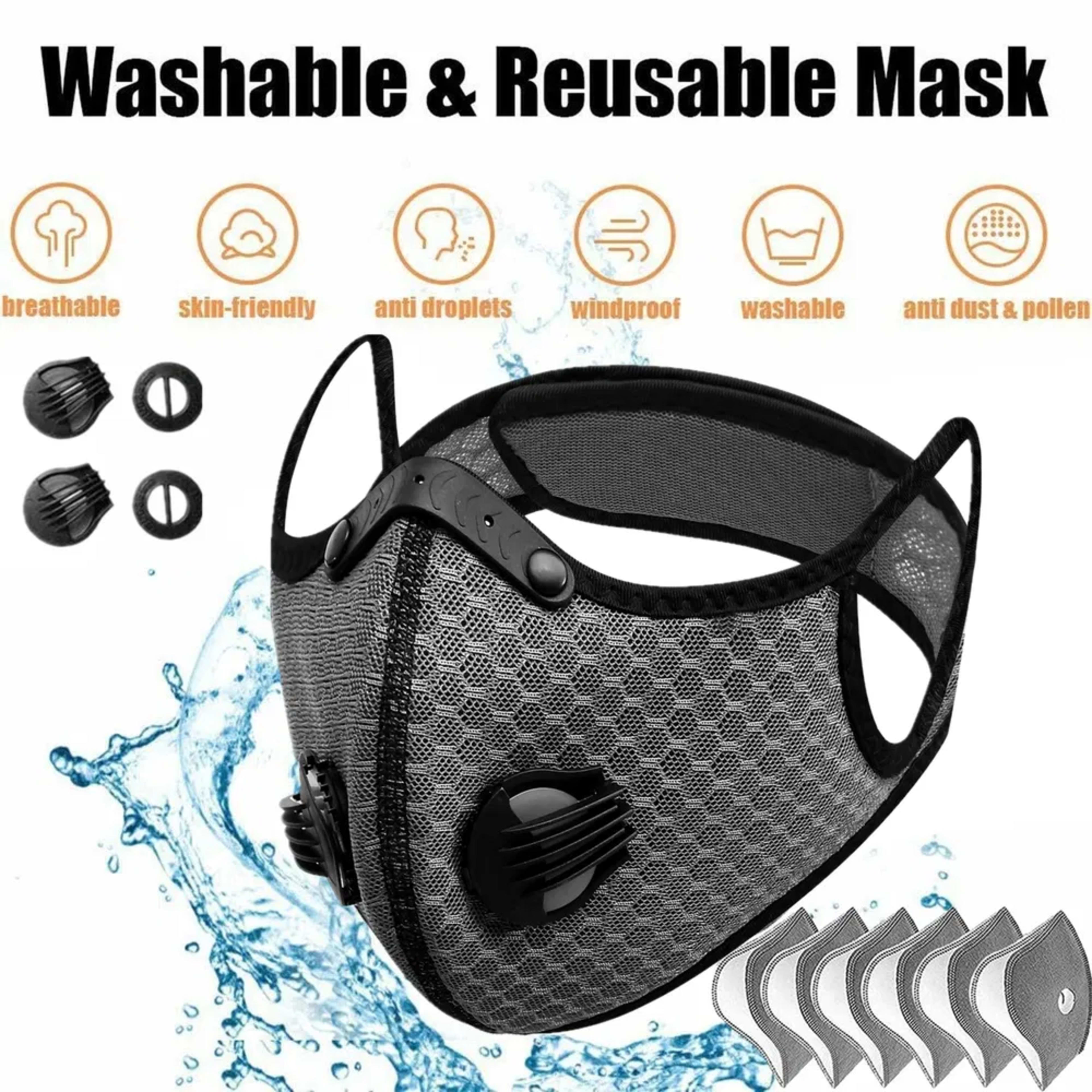 Halbe Gesicht Maske Atemschutzgerät Mit Filters Wiederverwendbar Gesichtsschutz