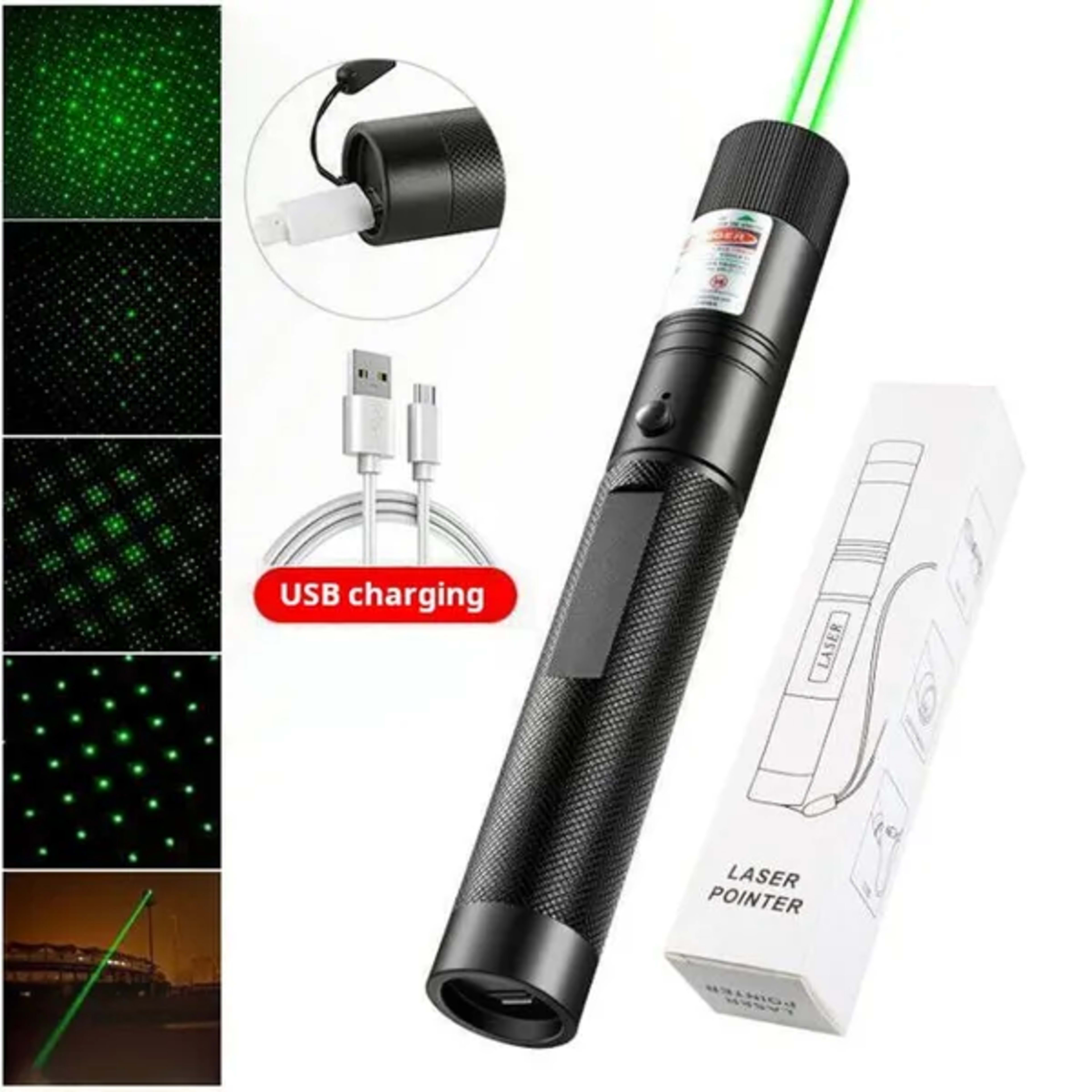 2in1 Starker Grüner Laserpointer Reichweite Präsentation Wiederaufladbar 2