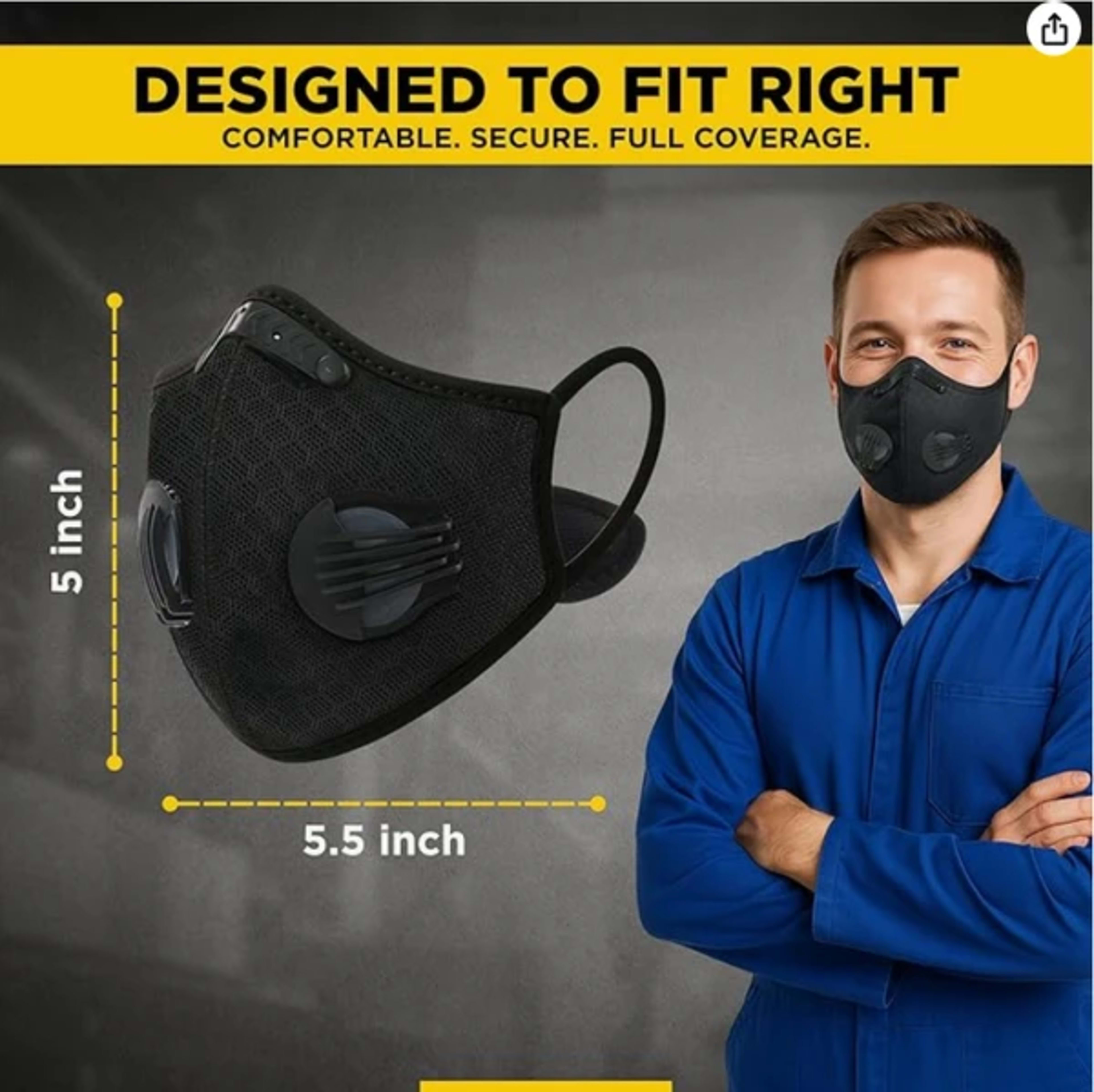 Anti-Verschmutzung Halb Gesicht Staub Maske Respirator Gesichtsschutz Mit Filter 3