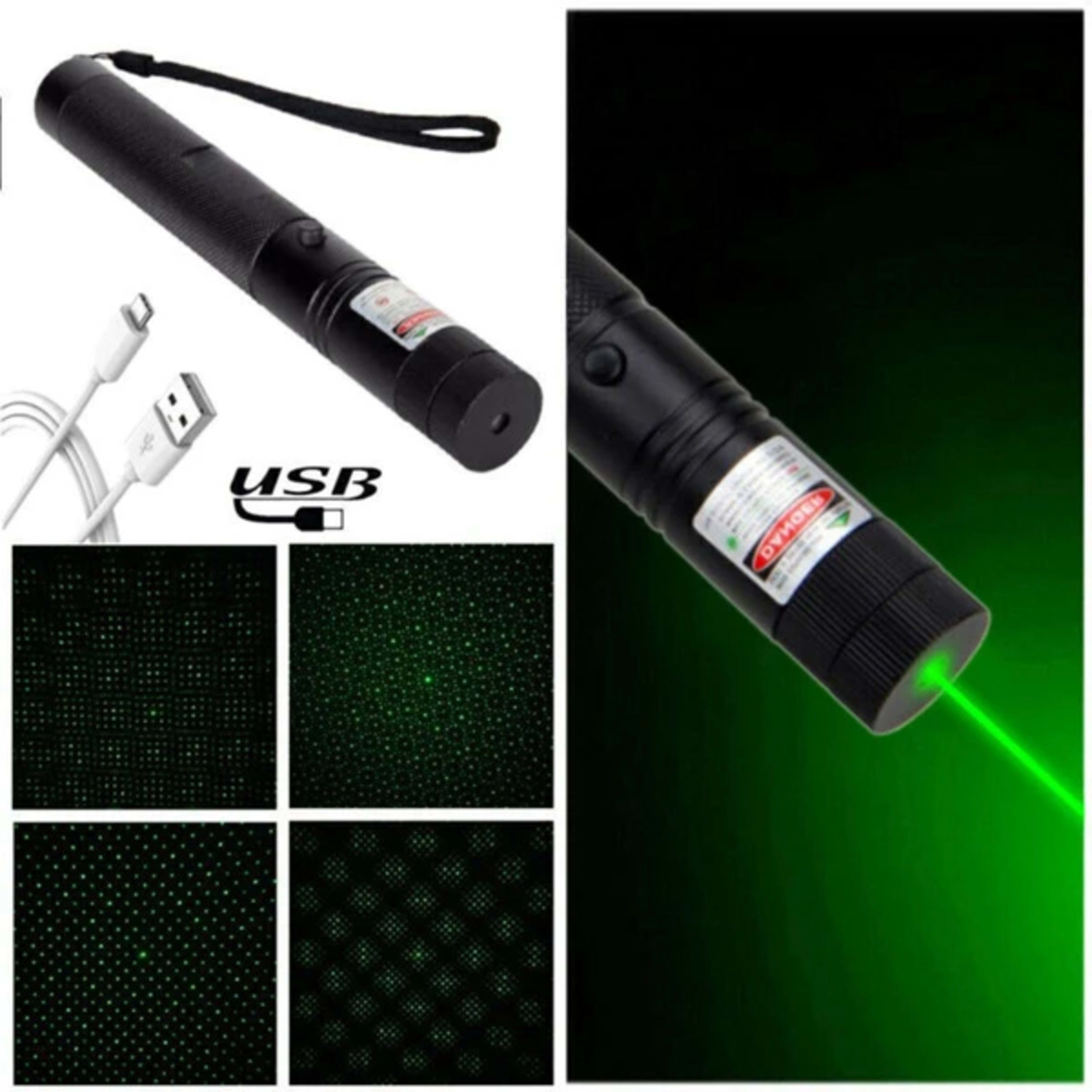 2in1 Starker Grüner Laserpointer Reichweite Präsentation Wiederaufladbar 5