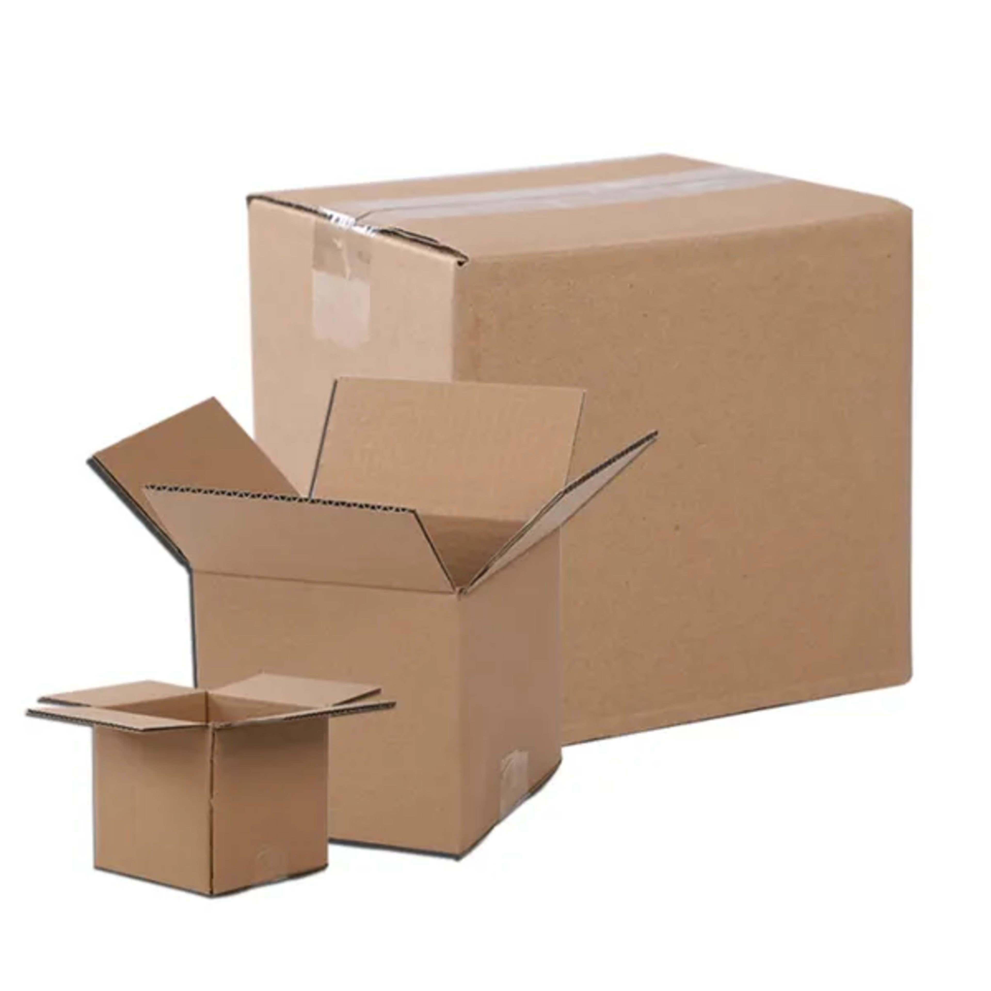 100 Corrugated Paper Boxes 4x4x4' - 10X10X10cm - Yellow
