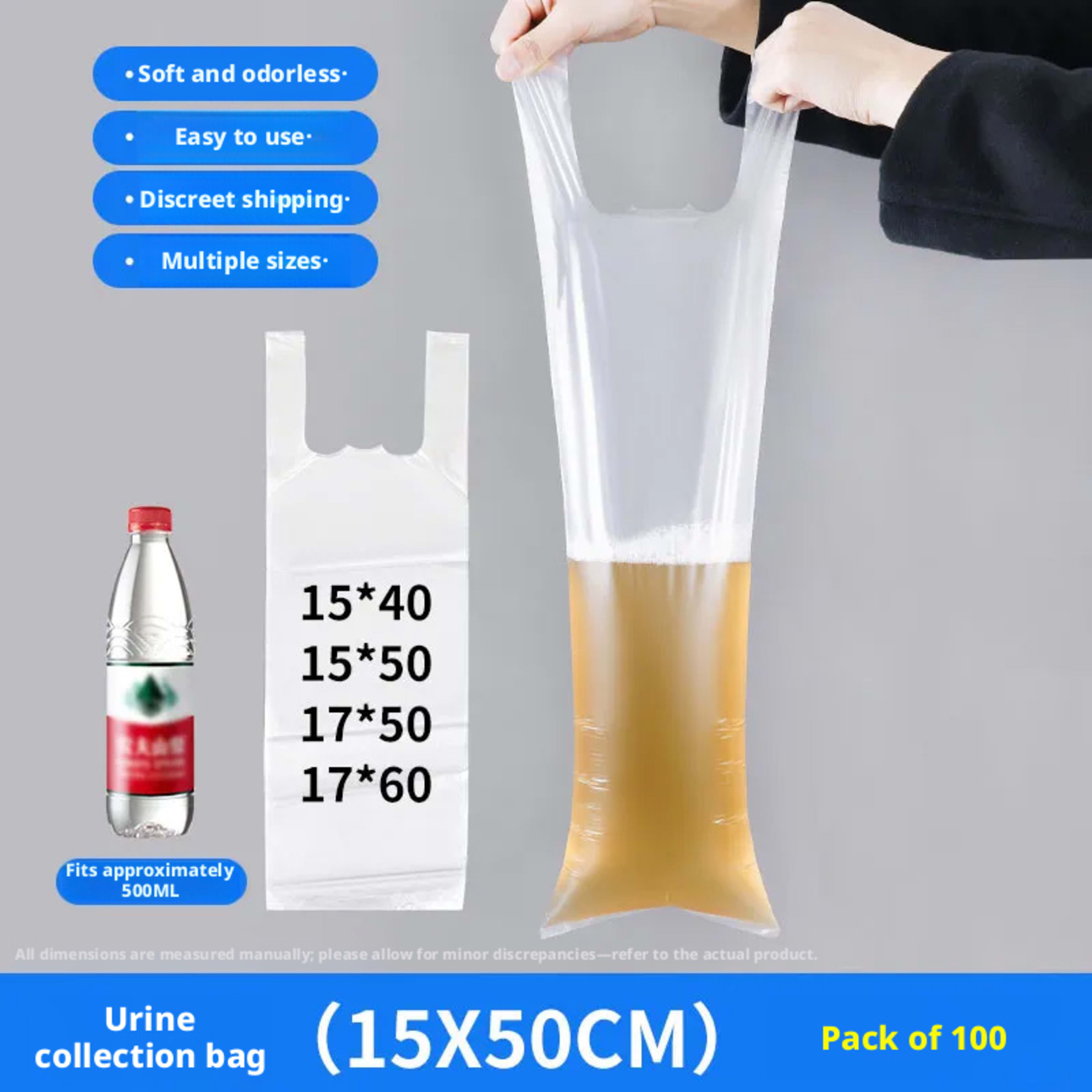 Disposable urine bag-vest-15 * 50 -100 pieces/bag