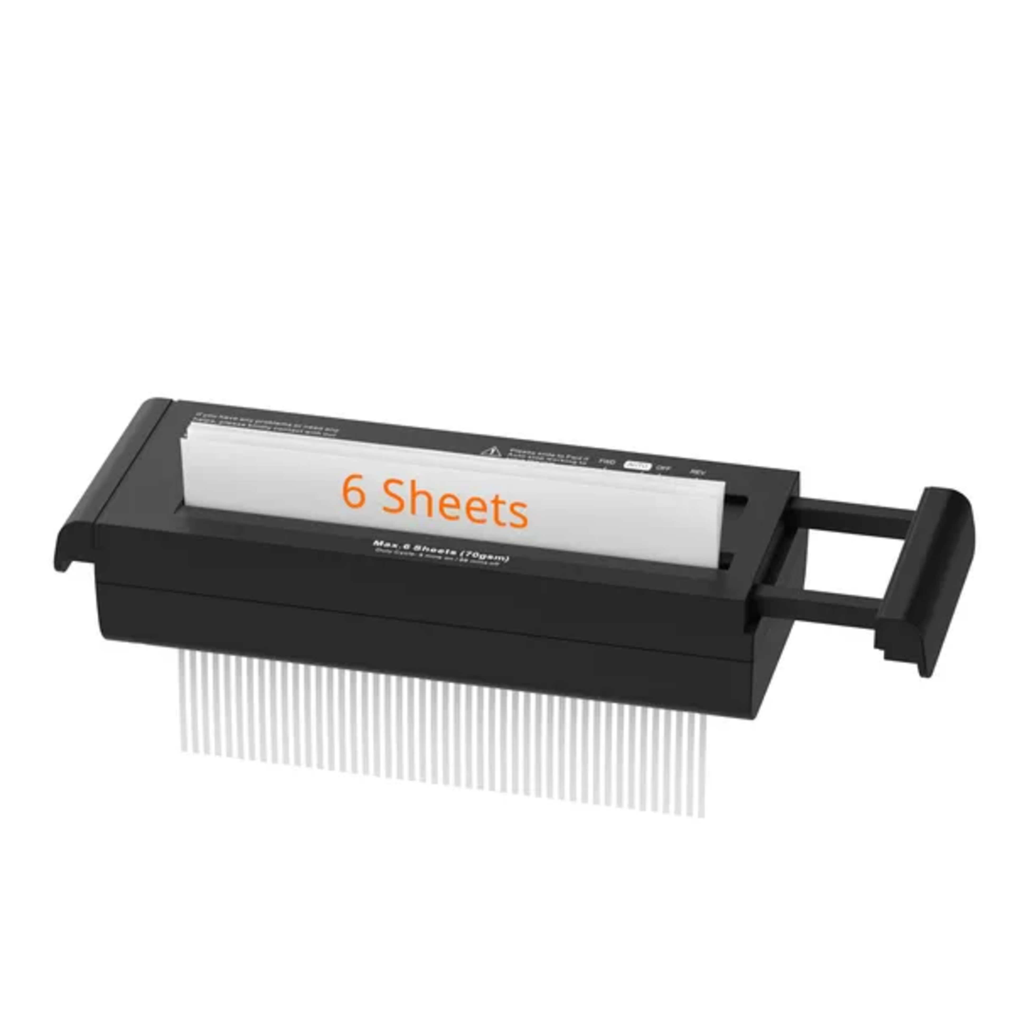 Small Paper Shredder For Home, 6 Sheet Strip Cut Paper Shredder Without Basket,Portable Shredder Extendable Arm Design W 4