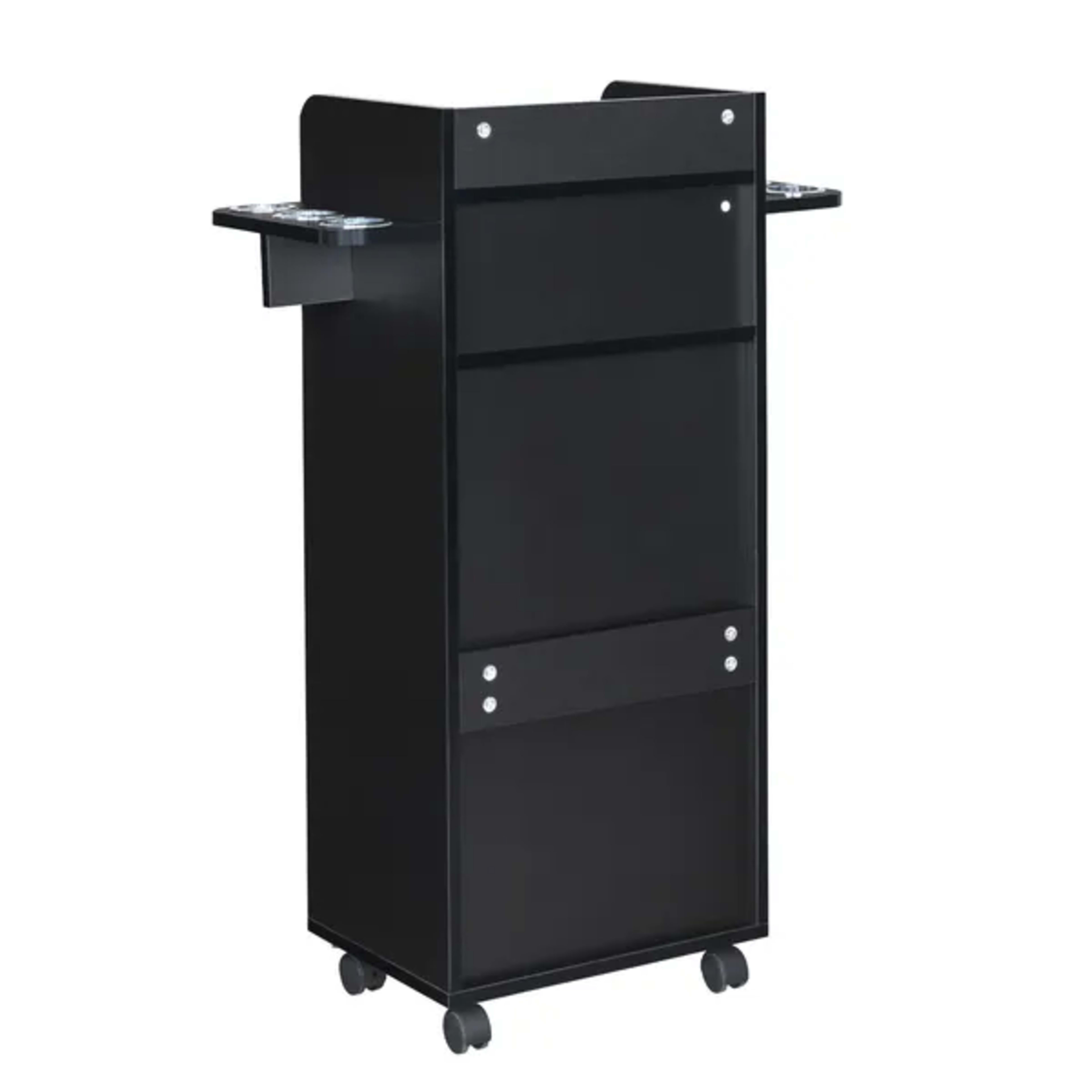 Beauty Salon Trolley Cart, Salon Cabinet With 360' Wheels, 6 Tool Holders, 1 Drawer, Salon Station Rolling Cart 5