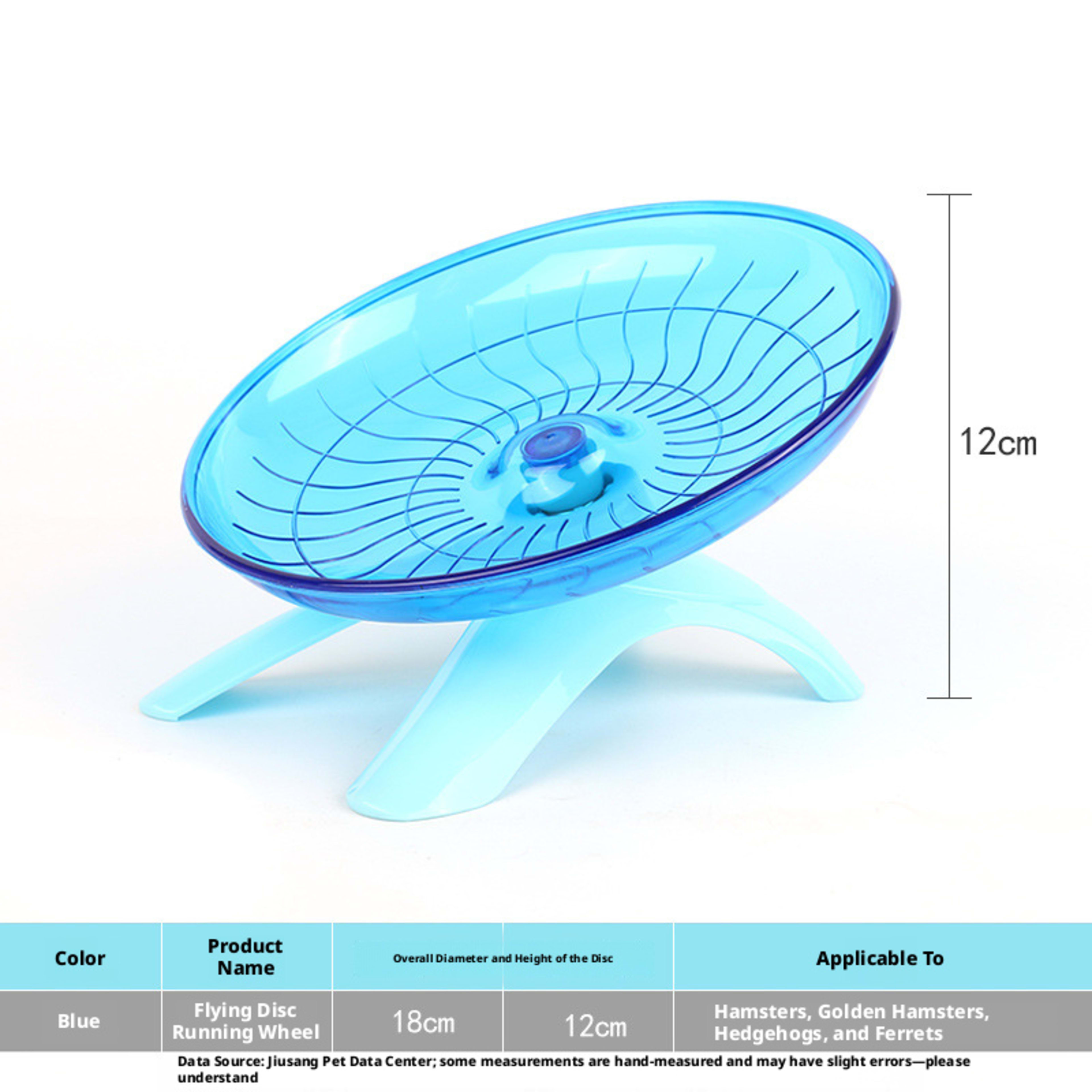 Hamster Flying Disc Running Wheel-Blue Turntable-1 Pack