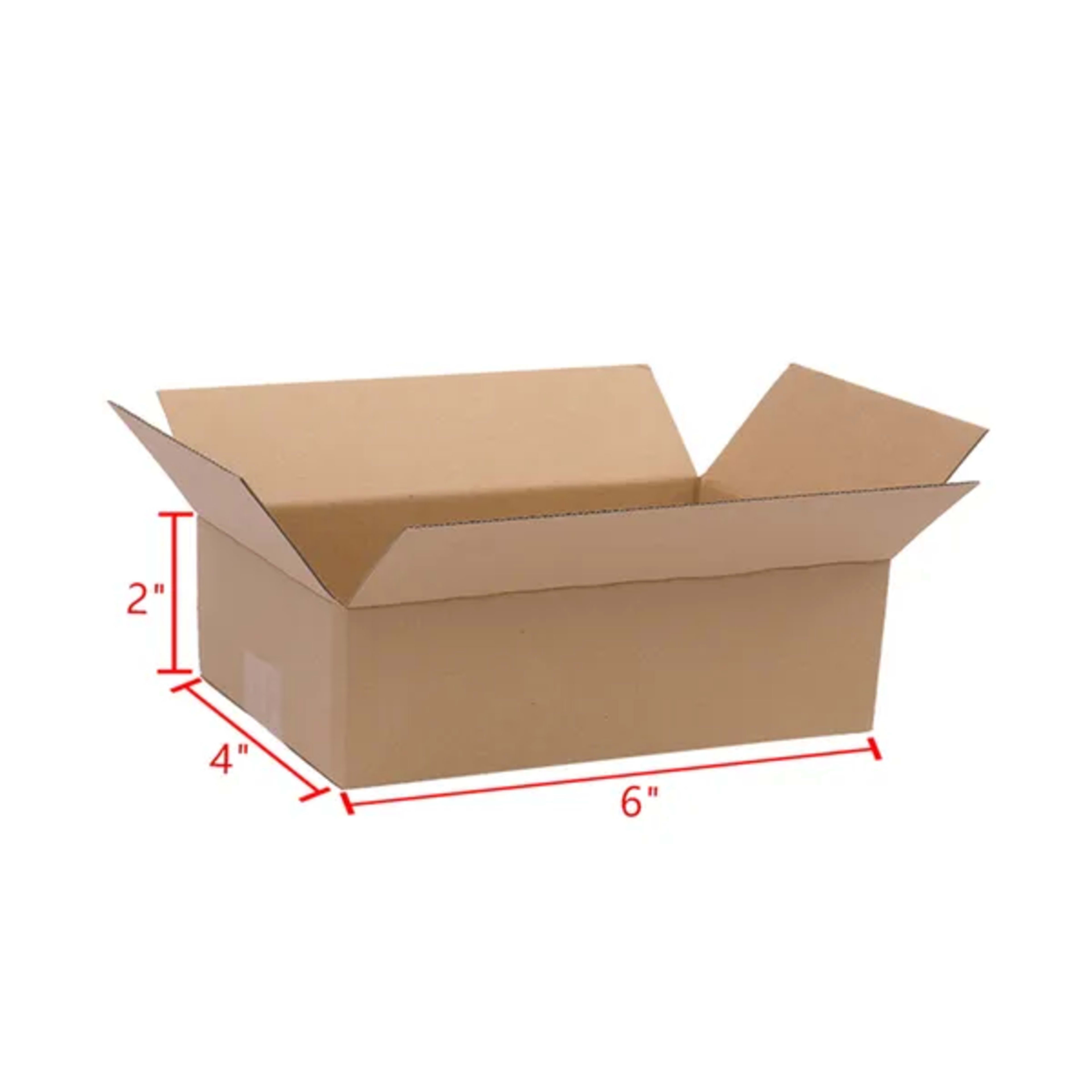 100 Corrugated Paper Boxes 6x4x2' - 15.2X10.2X5.1cm - Yellow 3