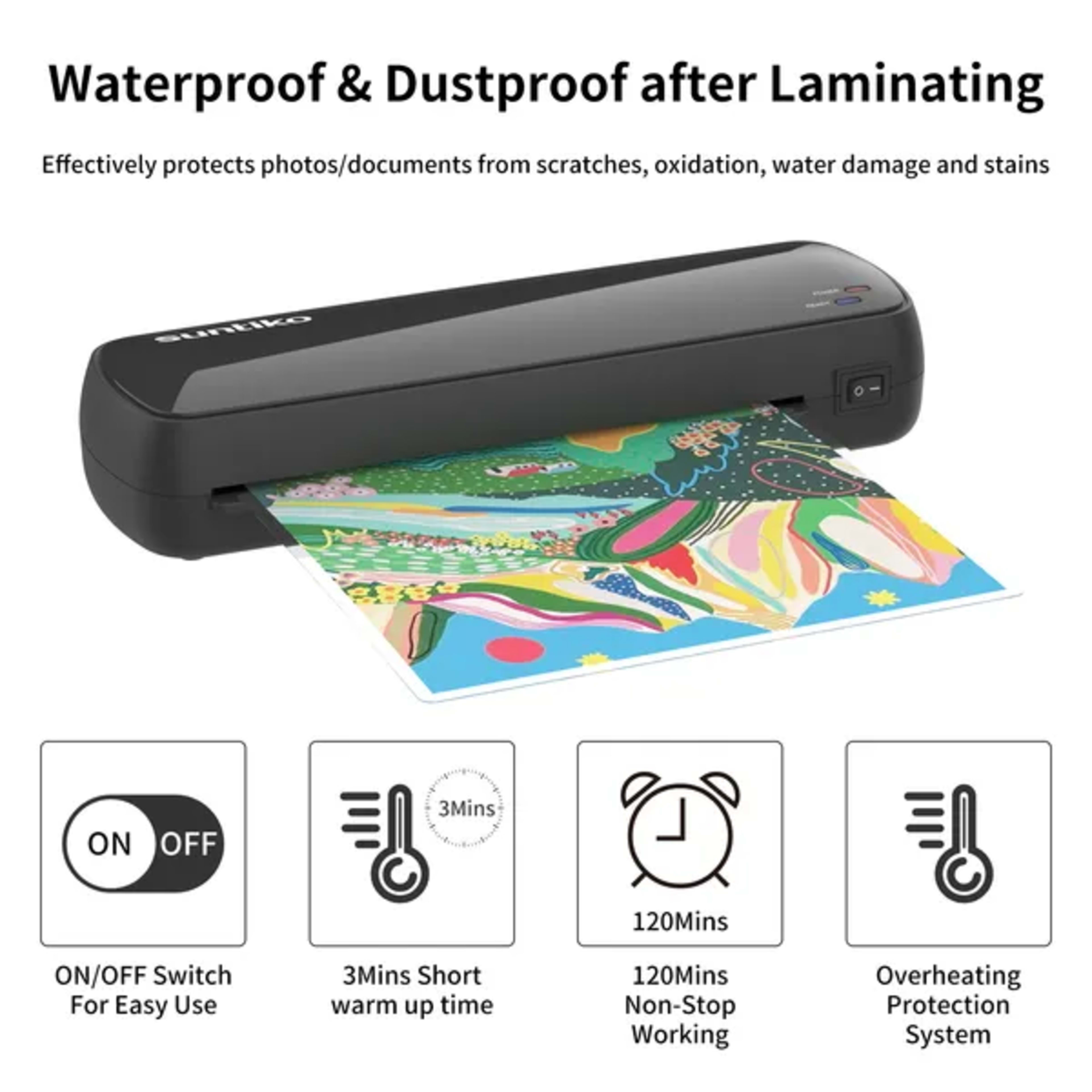 4-In-1Laminator Machine,It Has Quick Warm-Up, Fast Laminating Documentation And Photos, Increases Their Long-Term Color  3