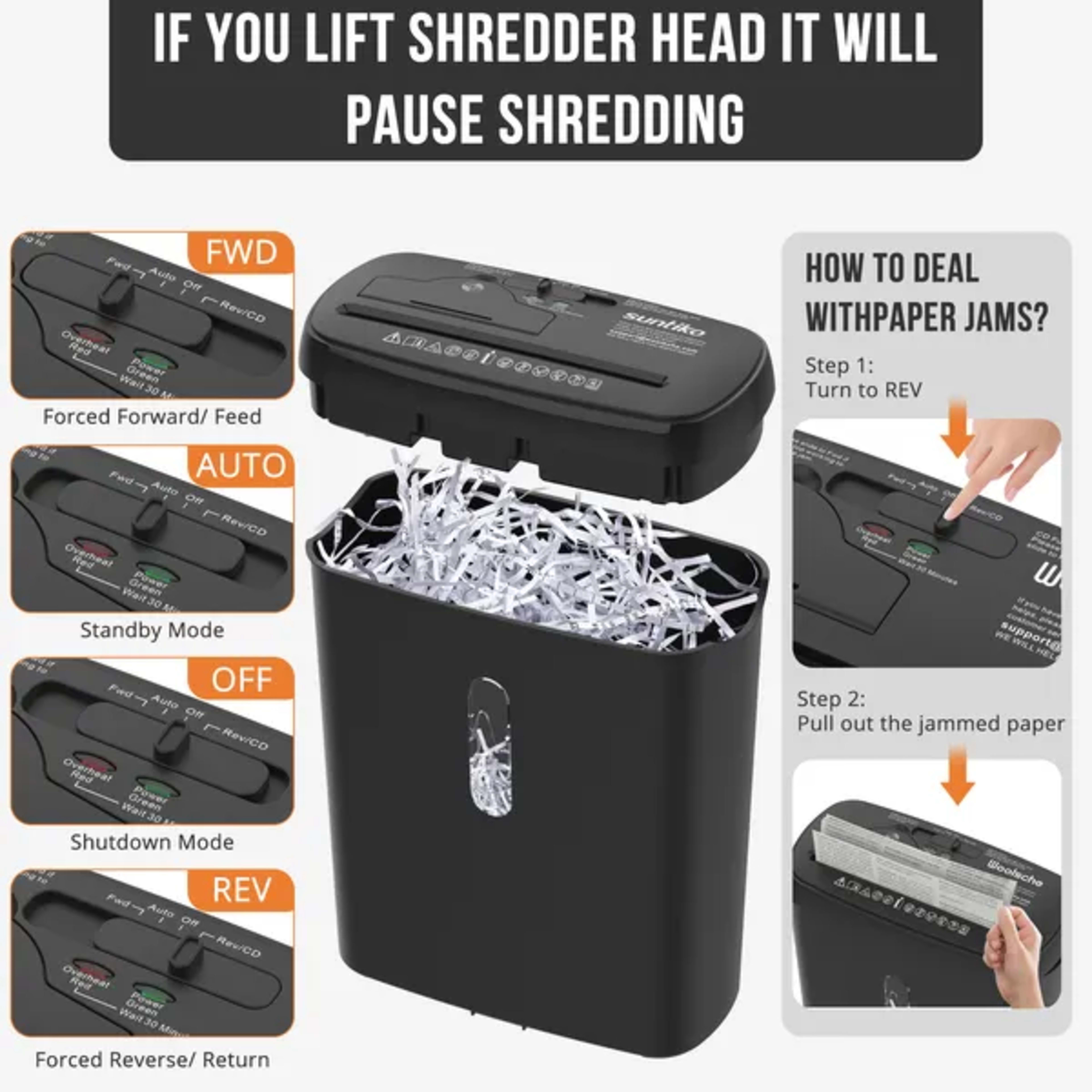 10-Sheet Strip Cut Paper Shredder, P-2 Security Level With 3.17-Gallon Basket, CD & Credit Card Shredder - Durable & Fas 5