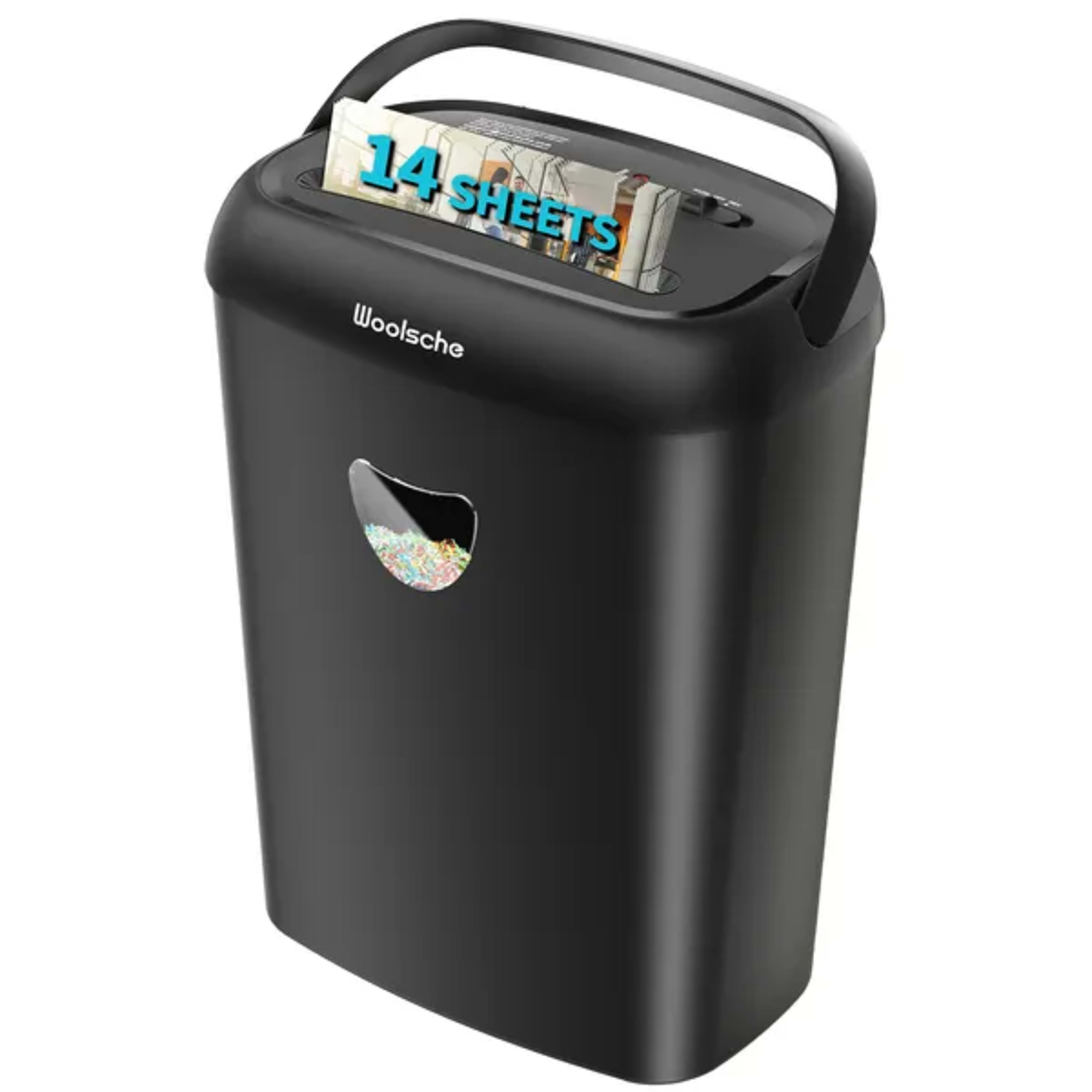 Paper Shredder, 14 Sheet Cross Cut, 6.6 Gallon Basket, P-4 Security Level, 3 Mode Design - Jam Proof Heavy Duty Shredder 5