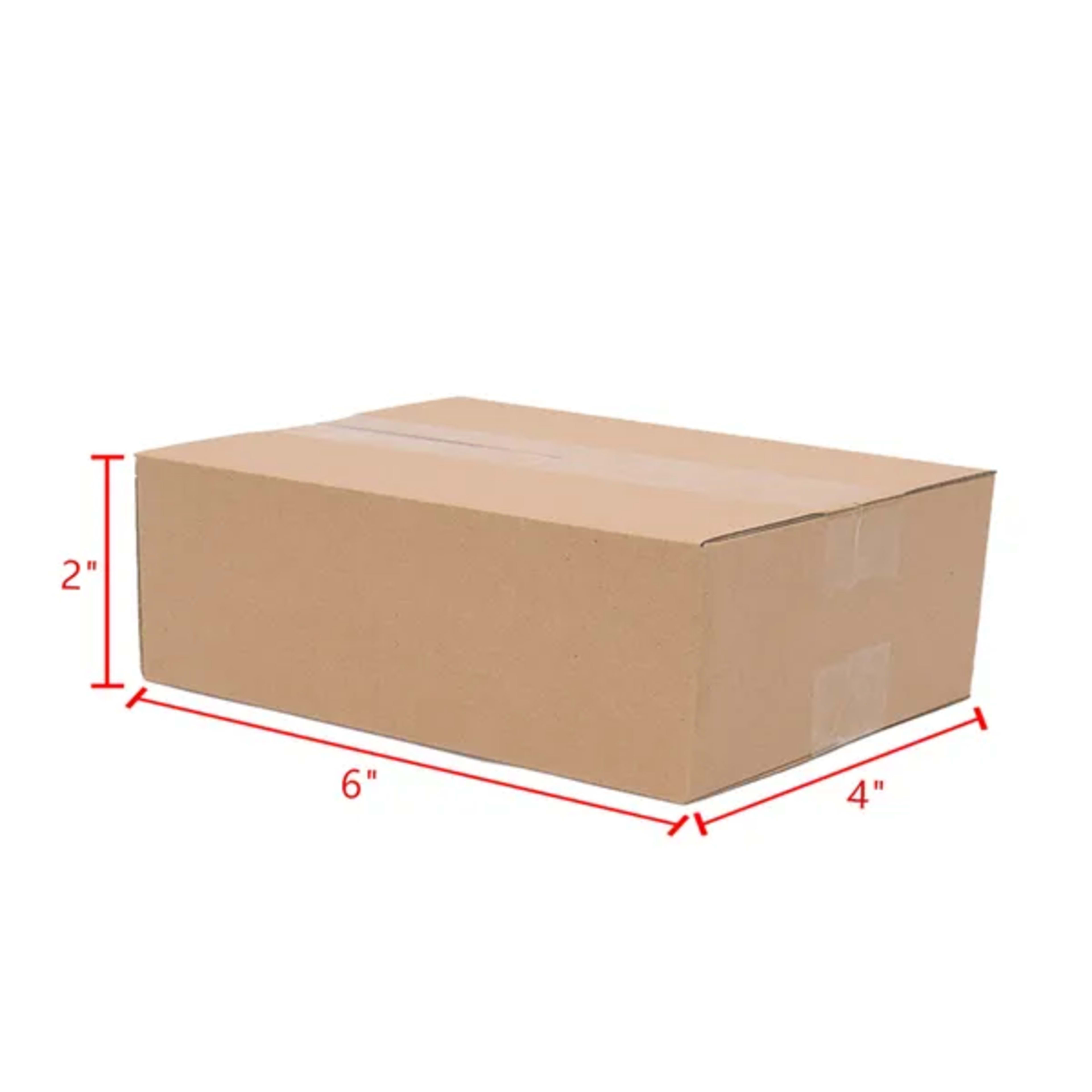 100 Corrugated Paper Boxes 6x4x2' - 15.2X10.2X5.1cm - Yellow 2